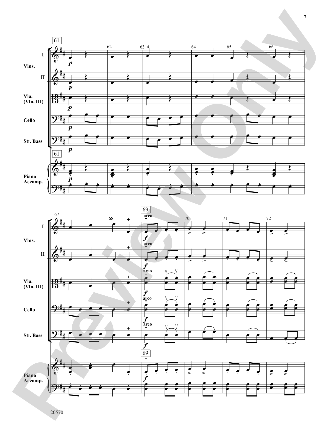 Sword Dance: String Orchestra Conductor Score & Parts
