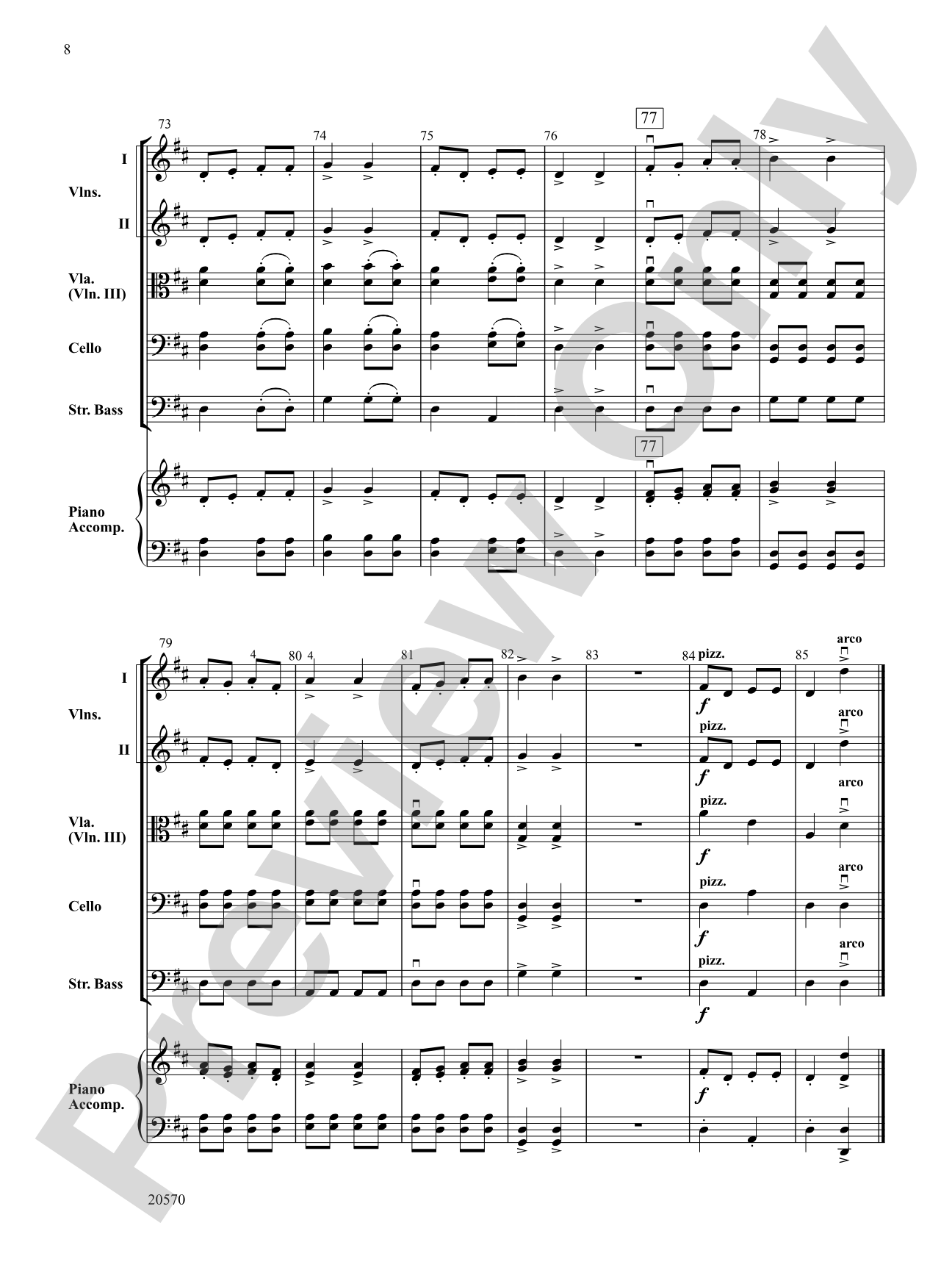 Sword Dance: String Orchestra Conductor Score & Parts