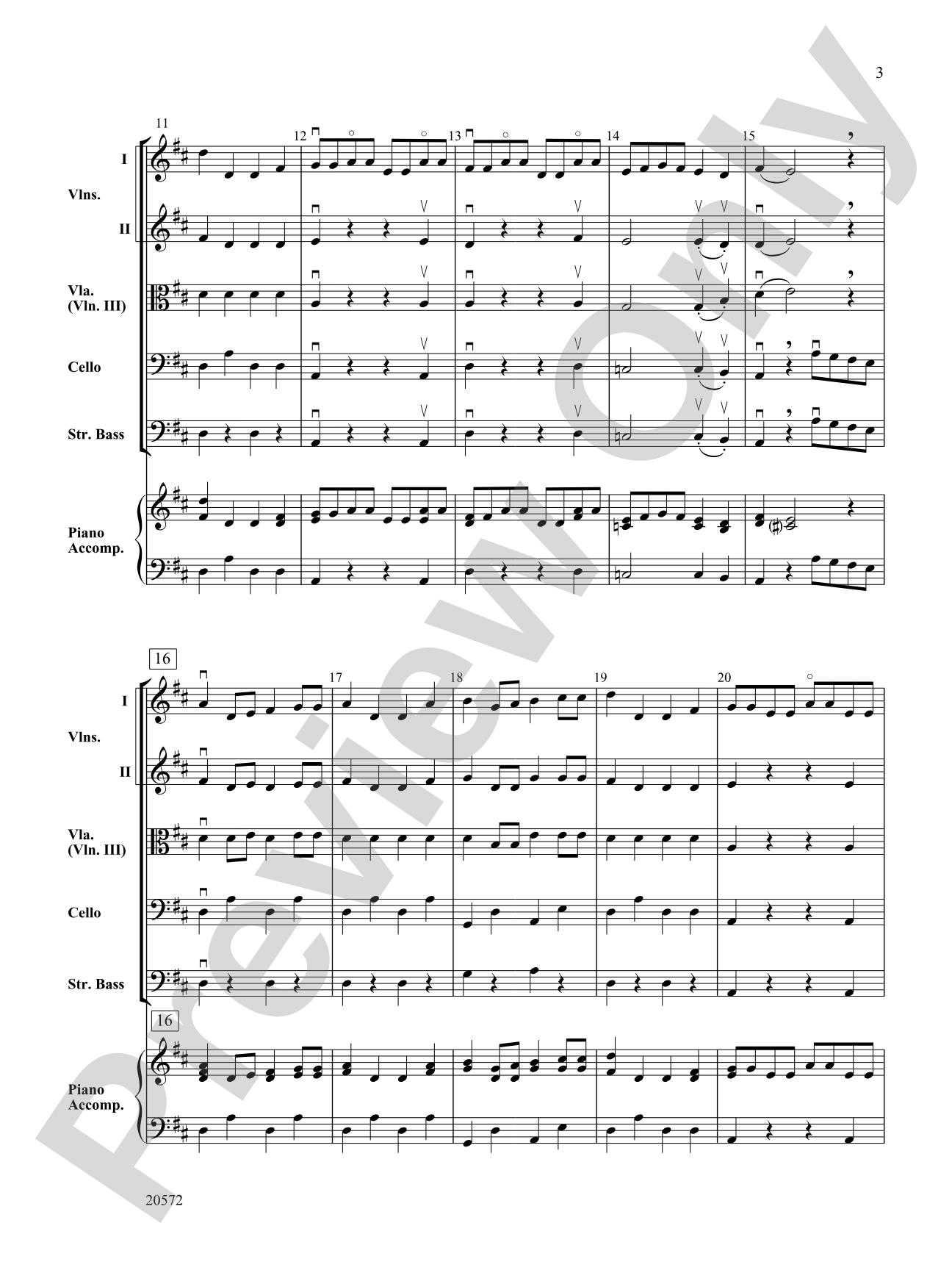 Bach Country Fiddles: String Orchestra Conductor Score & Parts