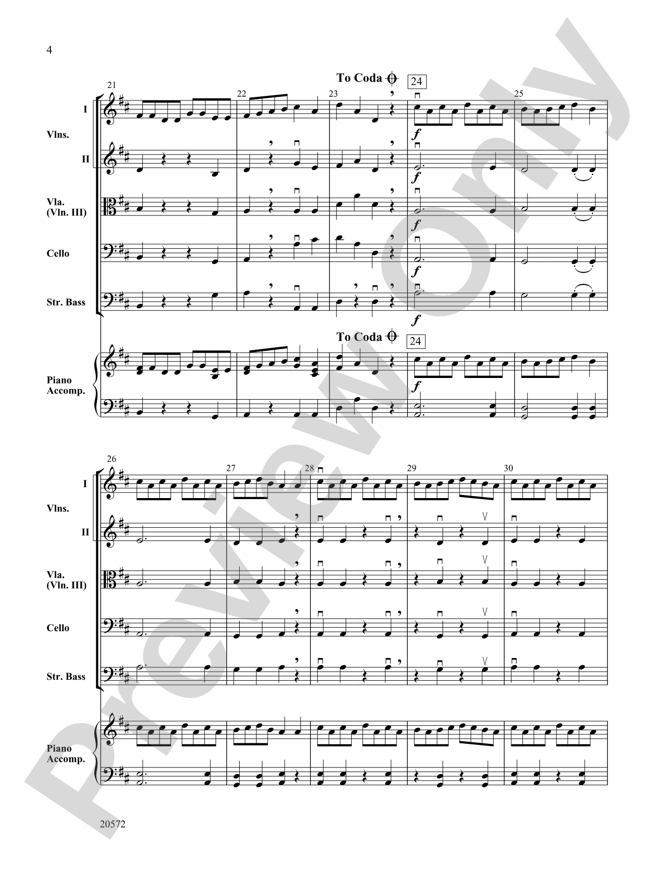 Bach Country Fiddles: String Orchestra Conductor Score & Parts