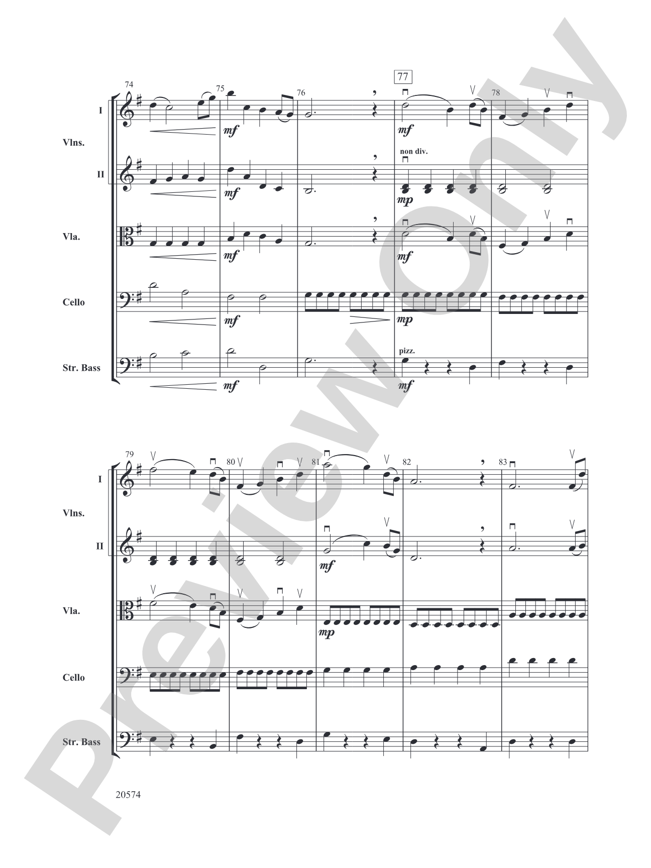 Adra's Dance: String Orchestra Conductor Score & Parts