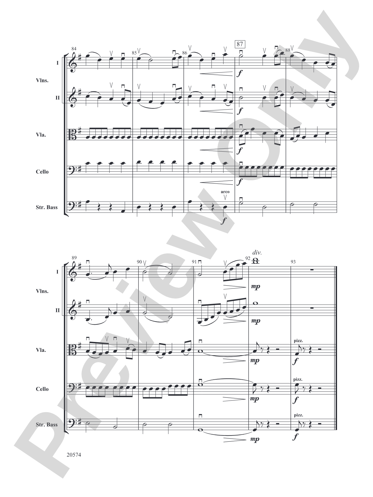 Adra's Dance: String Orchestra Conductor Score & Parts