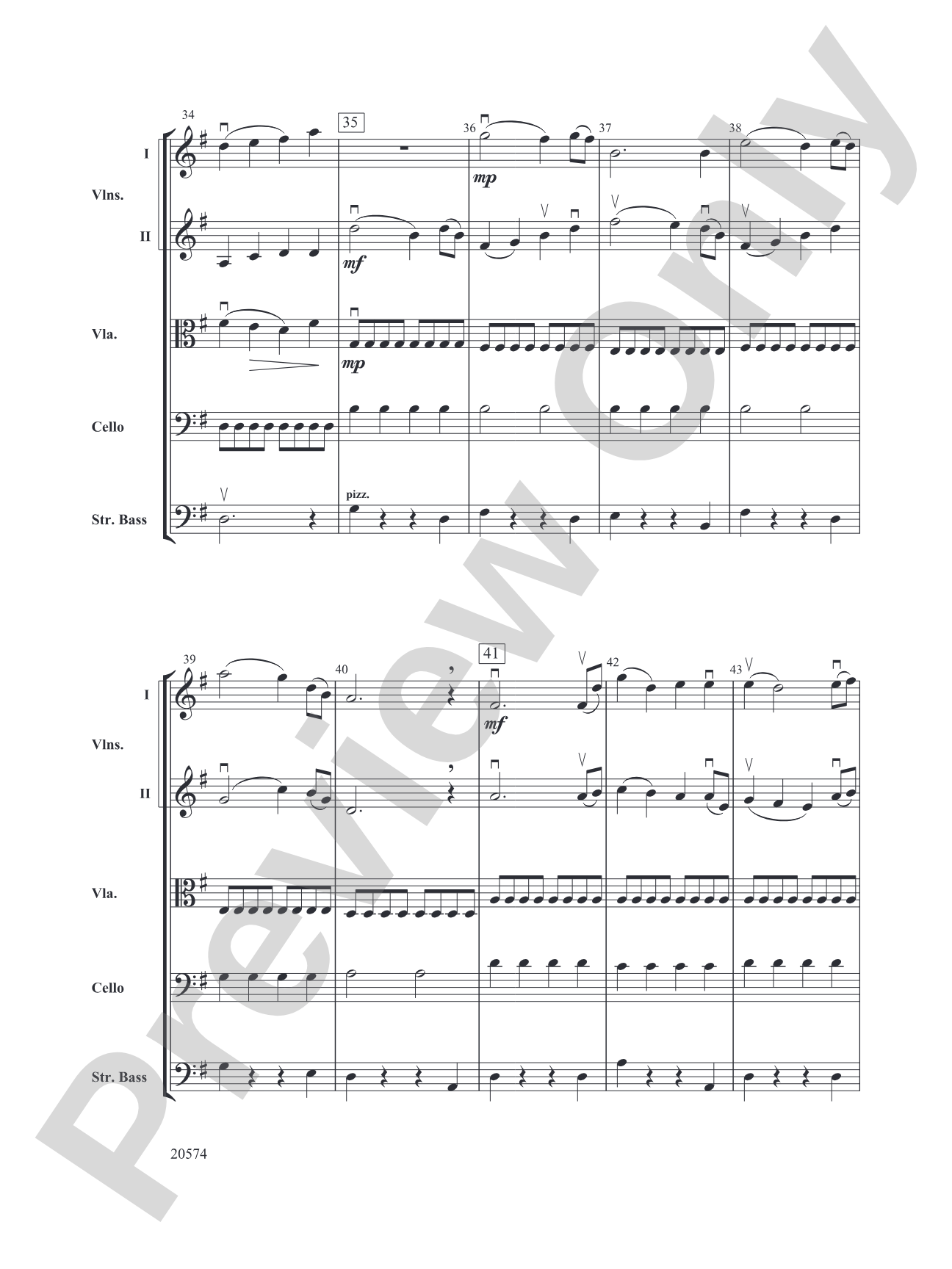 Adra's Dance: String Orchestra Conductor Score & Parts