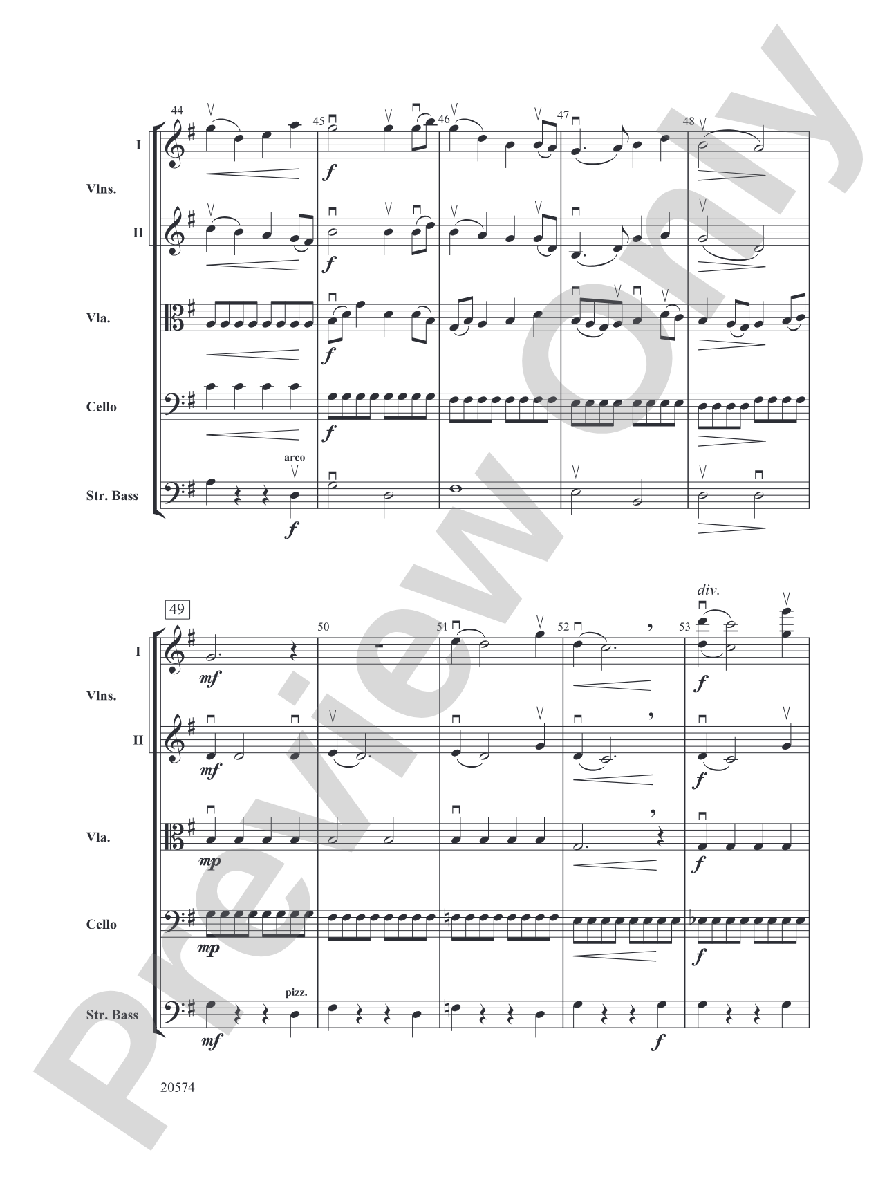 Adra's Dance: String Orchestra Conductor Score & Parts