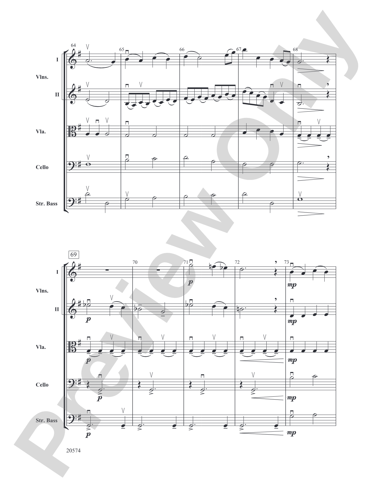 Adra's Dance: String Orchestra Conductor Score & Parts