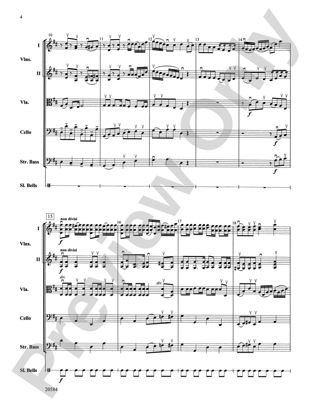 Jingle Bells Hoedown: String Orchestra Conductor Score & Parts