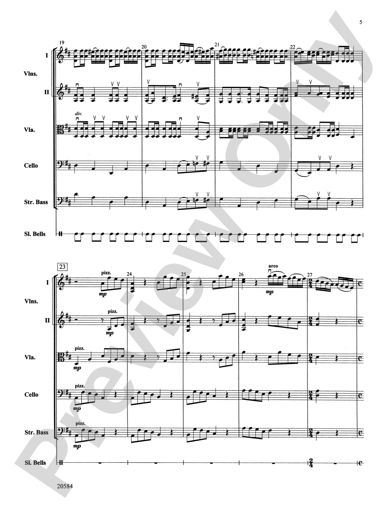 Jingle Bells Hoedown: String Orchestra Conductor Score & Parts