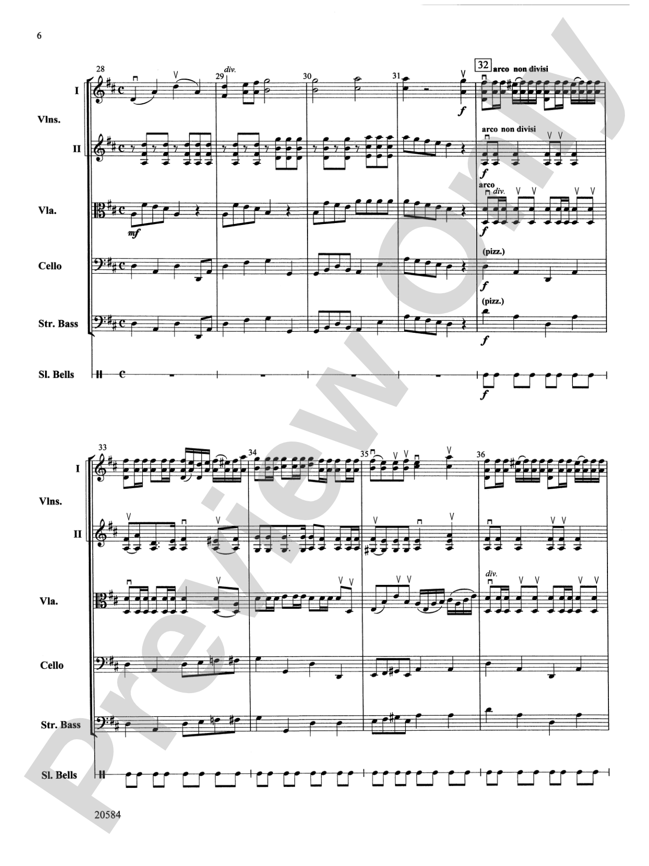 Jingle Bells Hoedown: String Orchestra Conductor Score & Parts