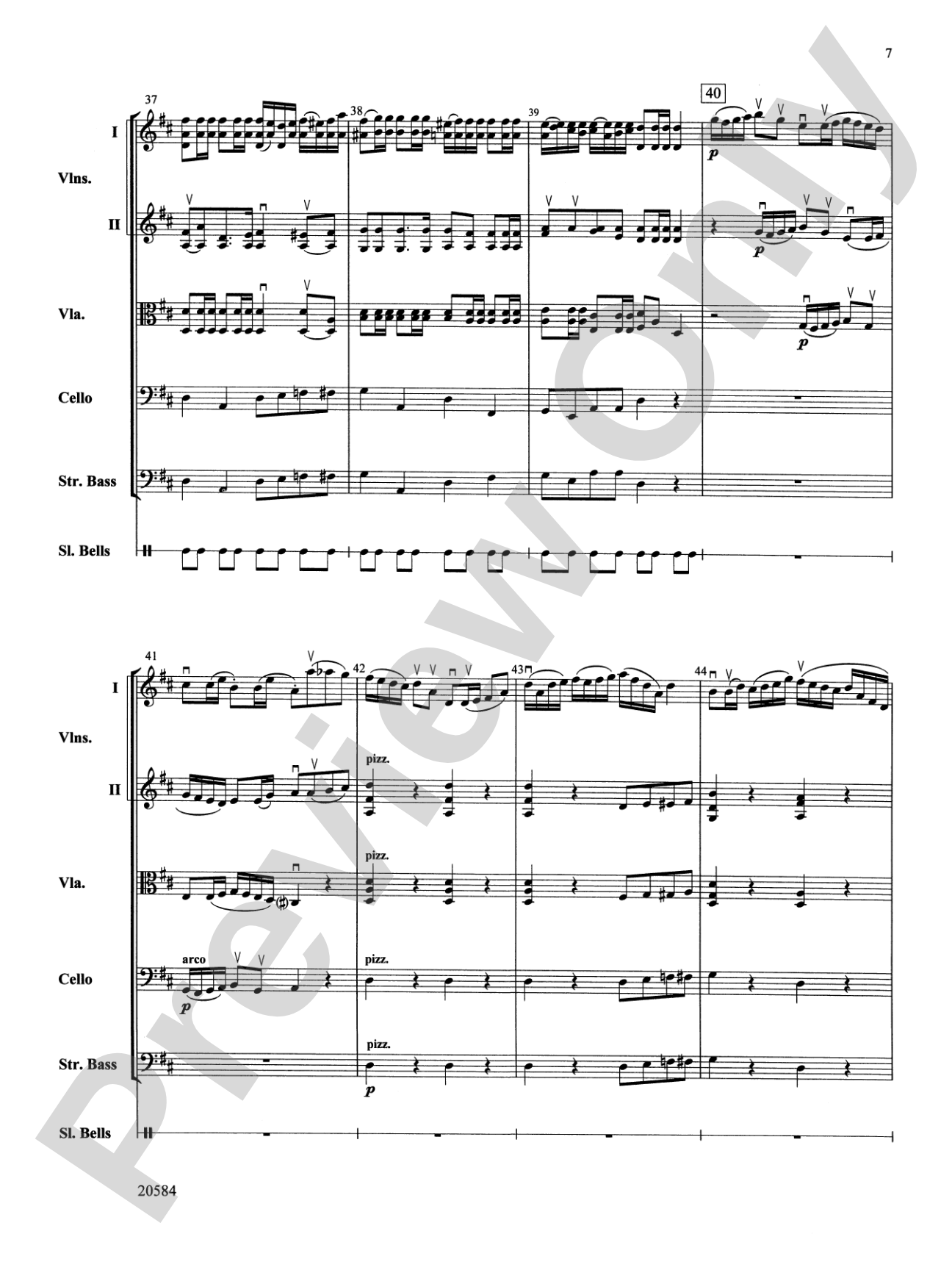 Jingle Bells Hoedown: String Orchestra Conductor Score & Parts