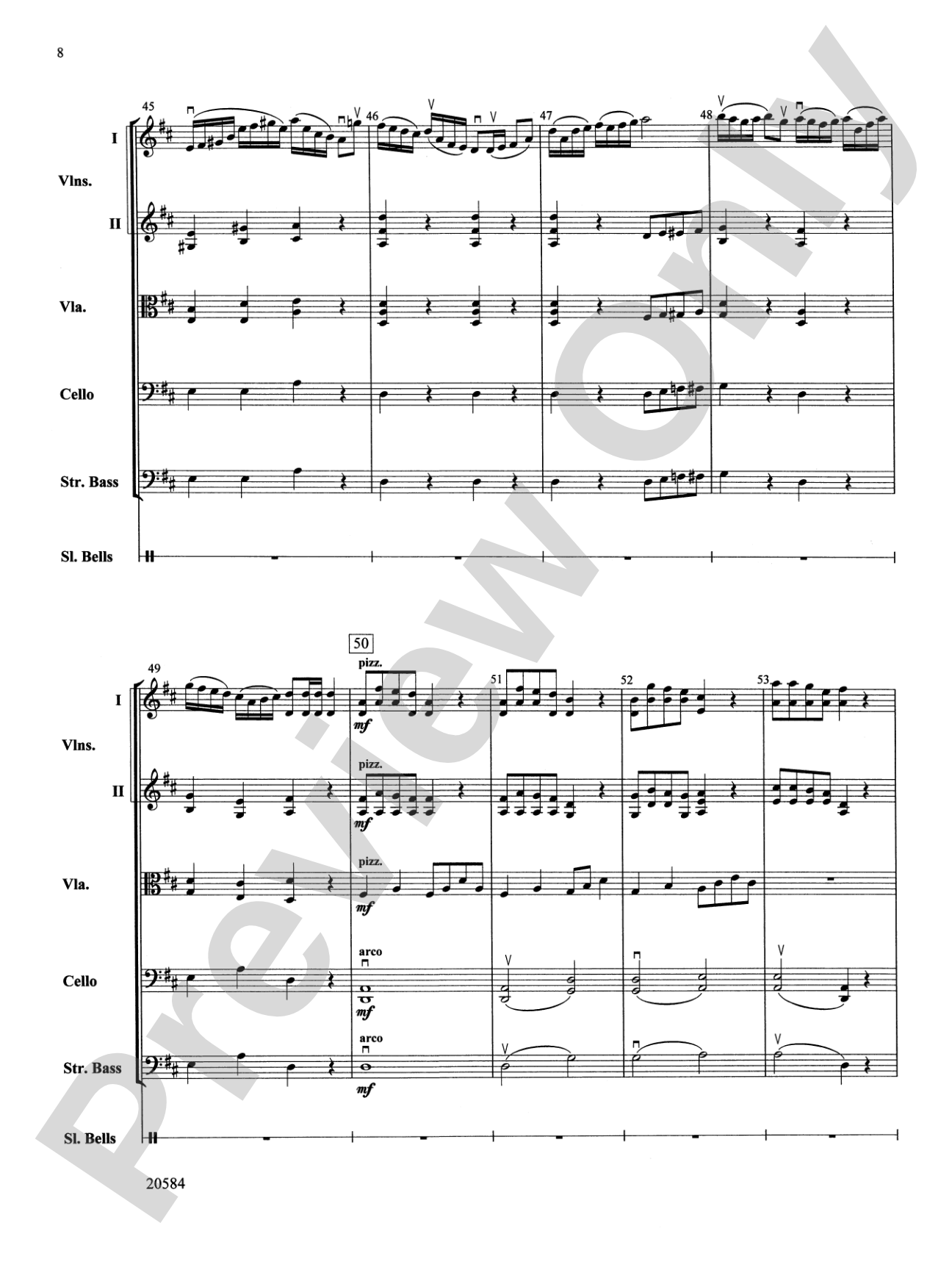 Jingle Bells Hoedown: String Orchestra Conductor Score & Parts