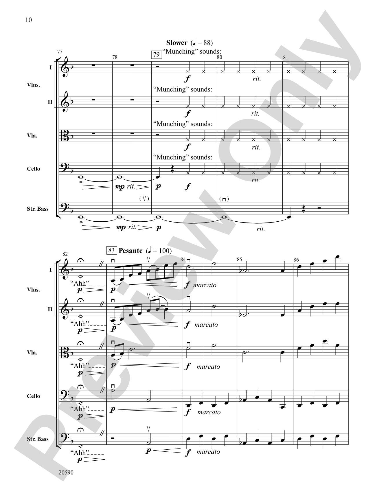 Curse of the Rosin Eating Zombies from Outer Space: String Orchestra Conductor Score & Parts