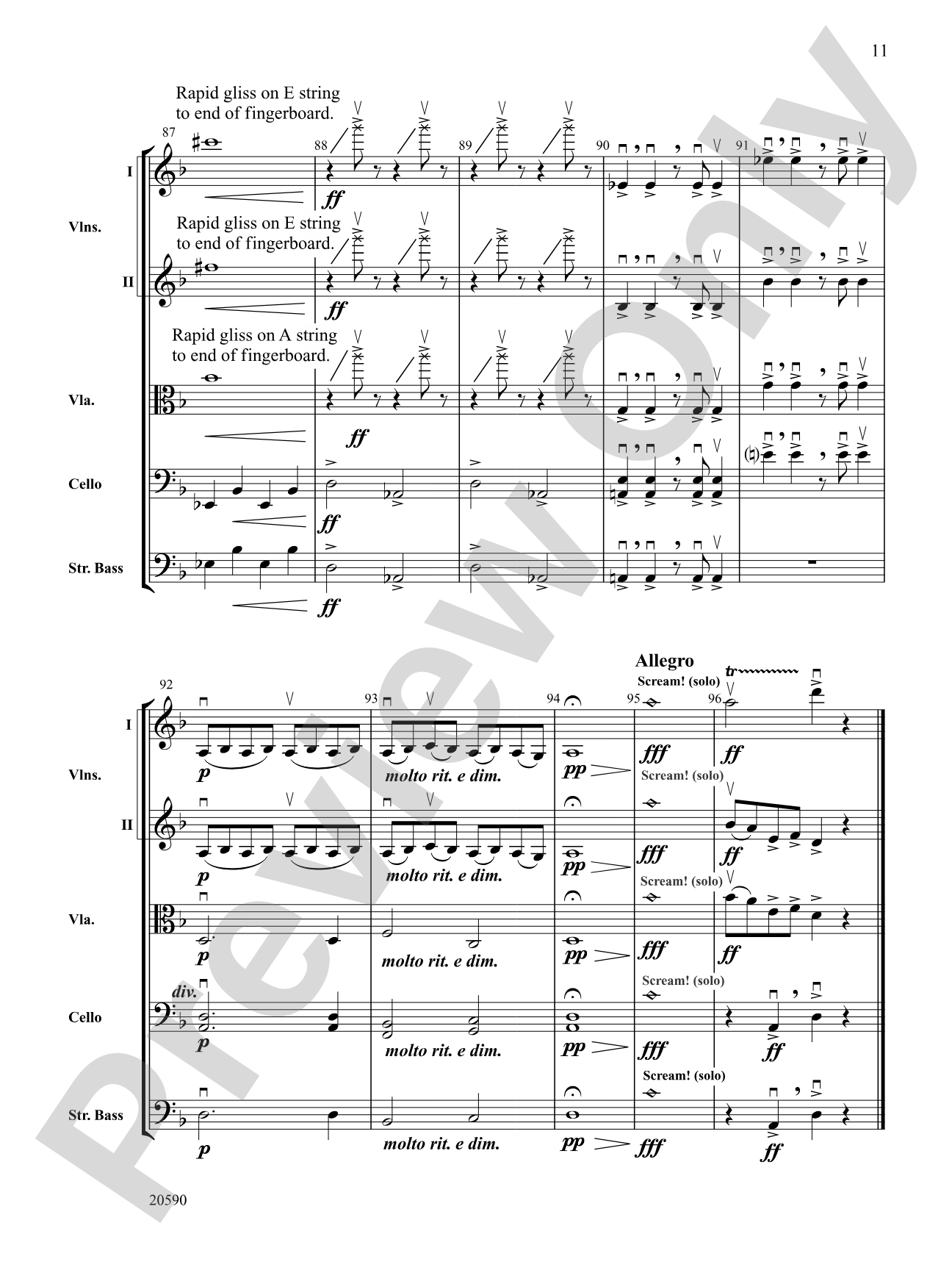 Curse of the Rosin Eating Zombies from Outer Space: String Orchestra Conductor Score & Parts