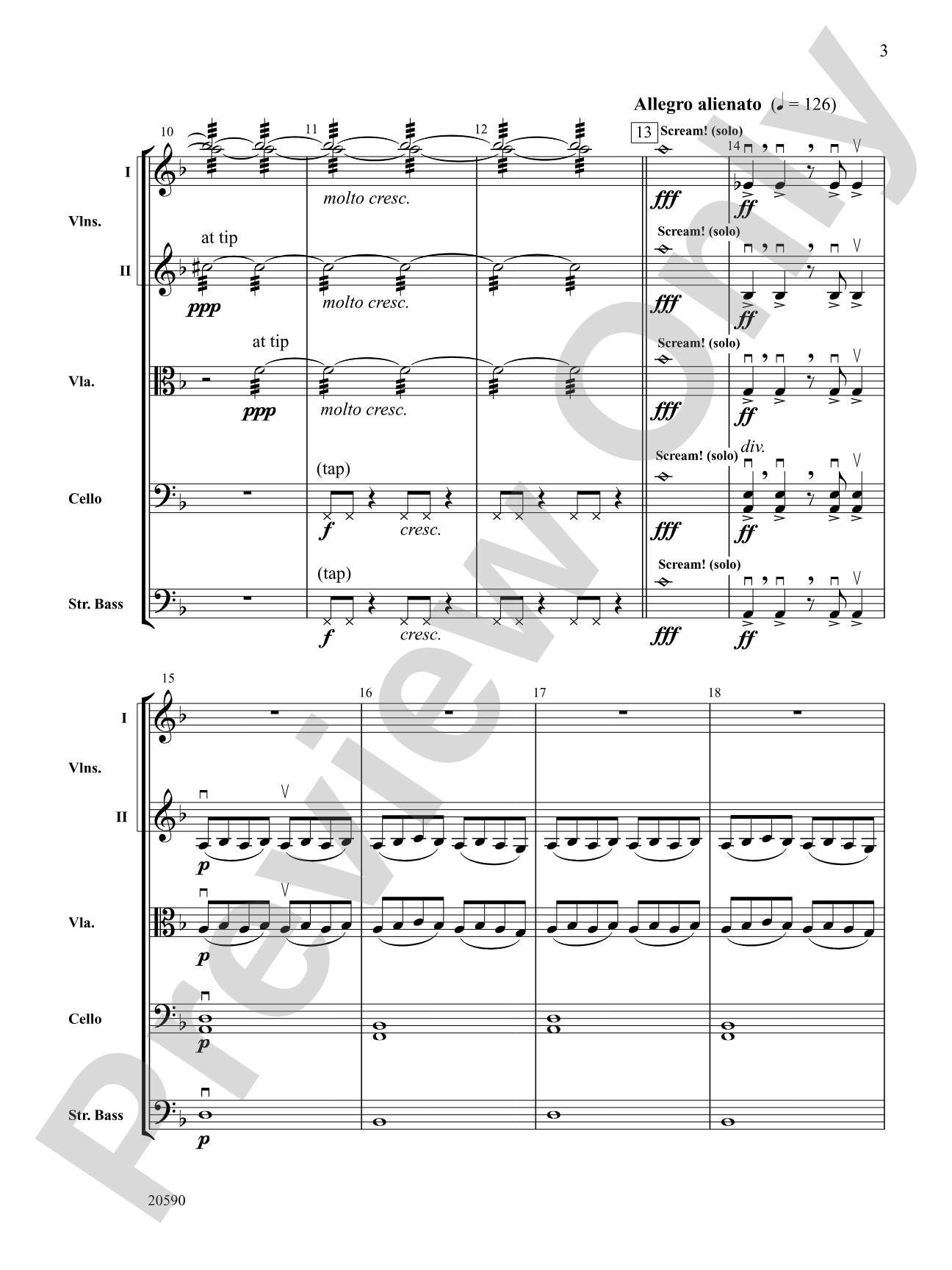 Curse of the Rosin Eating Zombies from Outer Space: String Orchestra Conductor Score & Parts