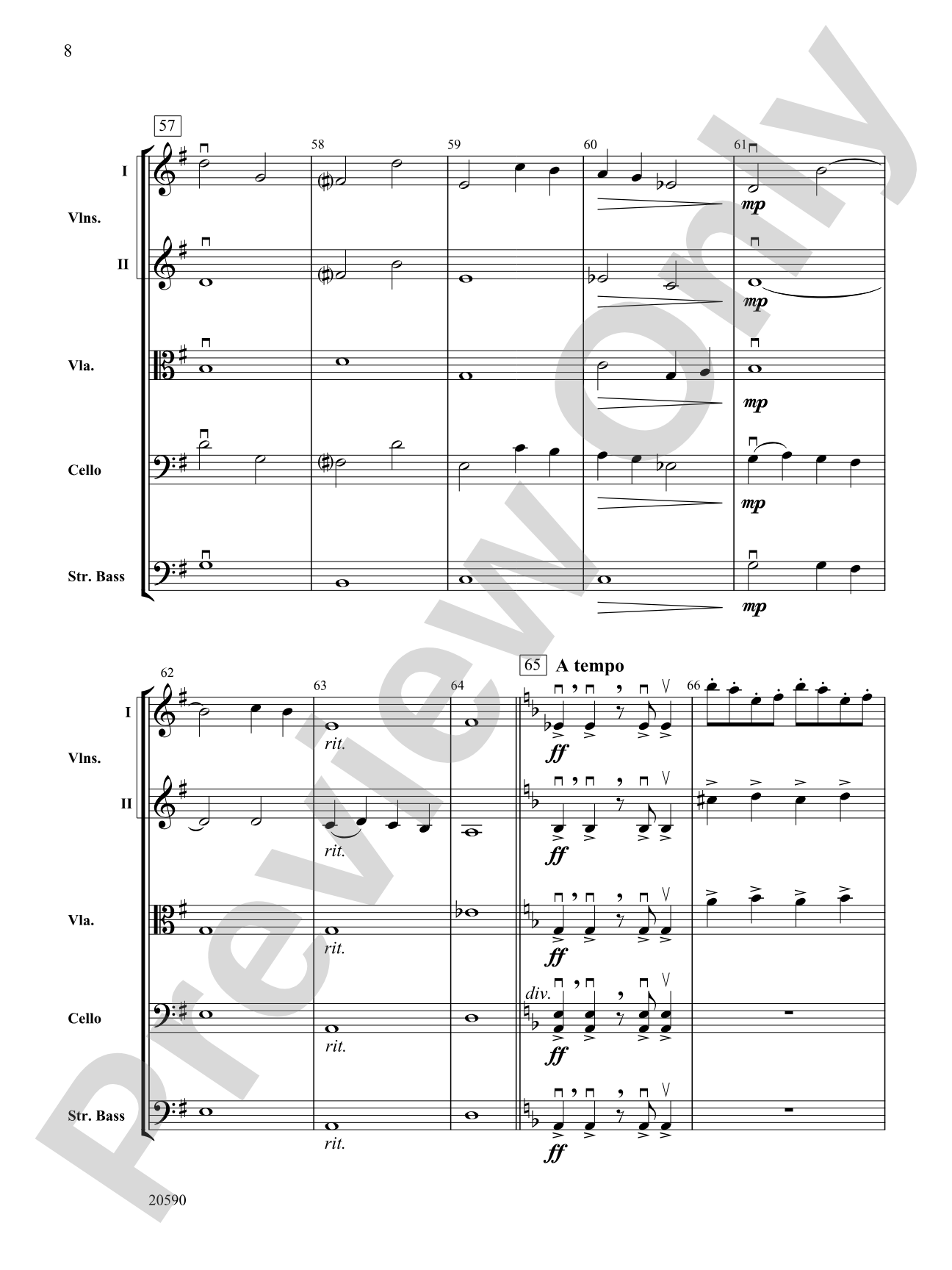 Curse of the Rosin Eating Zombies from Outer Space: String Orchestra Conductor Score & Parts