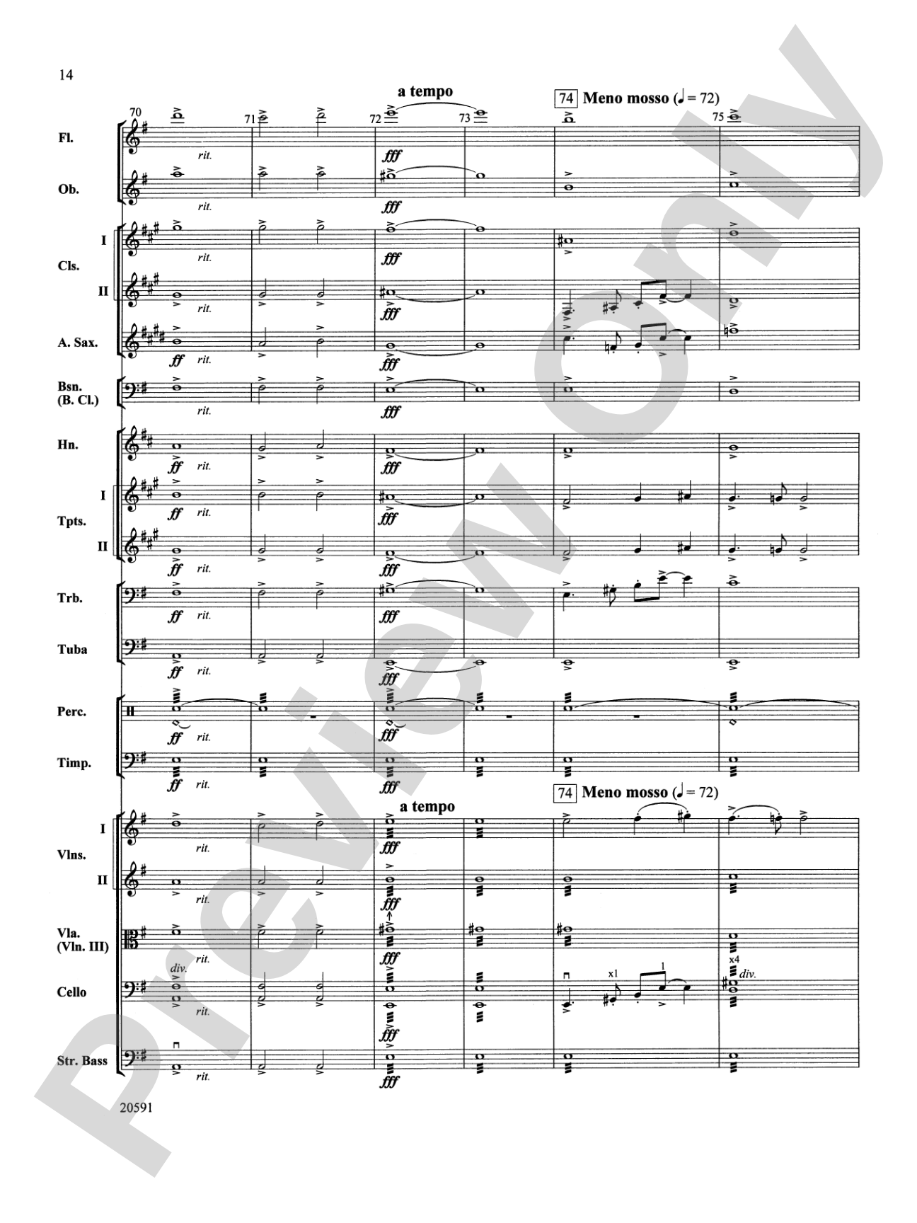 New World Symphony (Fourth Movement): Full Orchestra Conductor Score & Parts