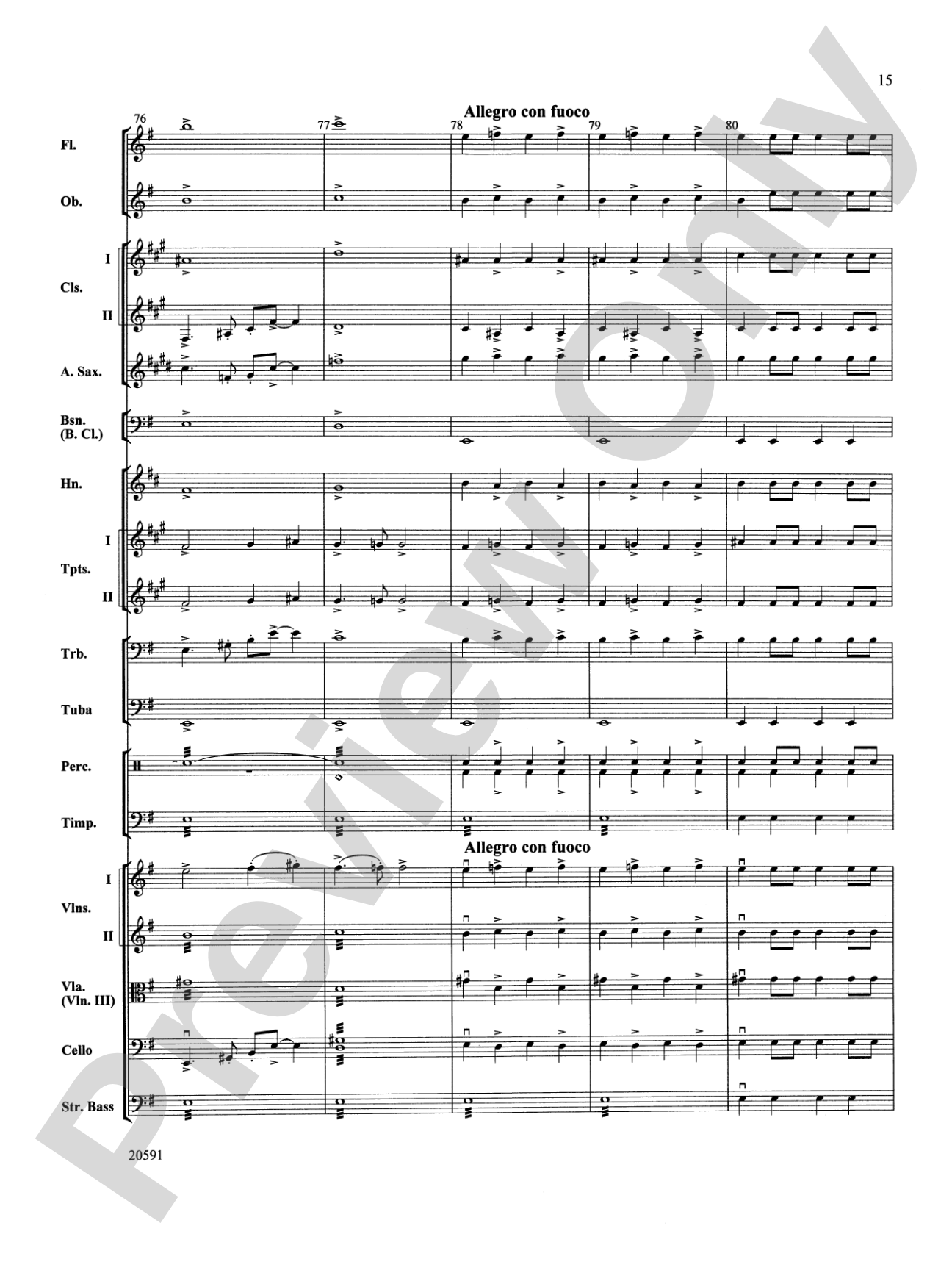New World Symphony (Fourth Movement): Full Orchestra Conductor Score & Parts