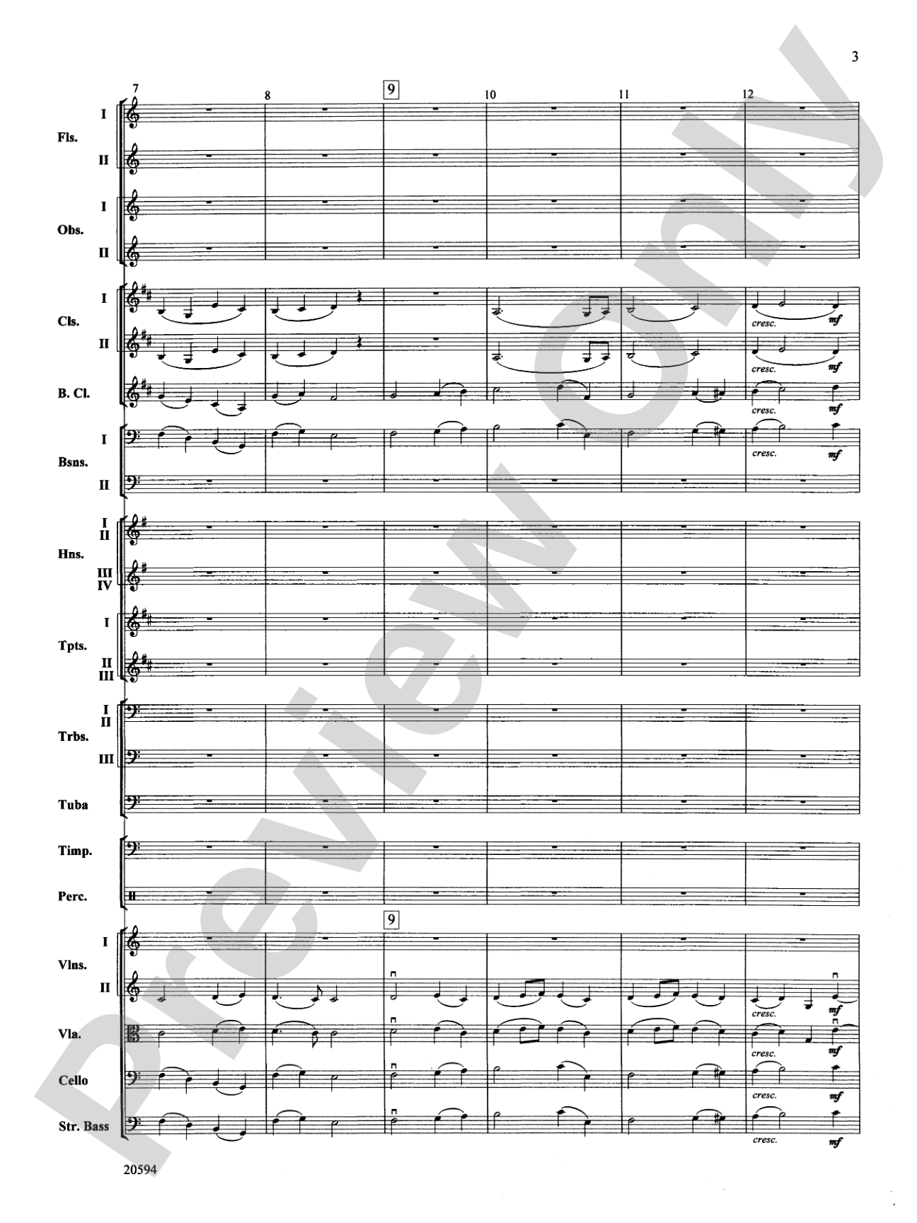 Symphony No. 9 (Fourth Movement): Full Orchestra Conductor Score & Parts