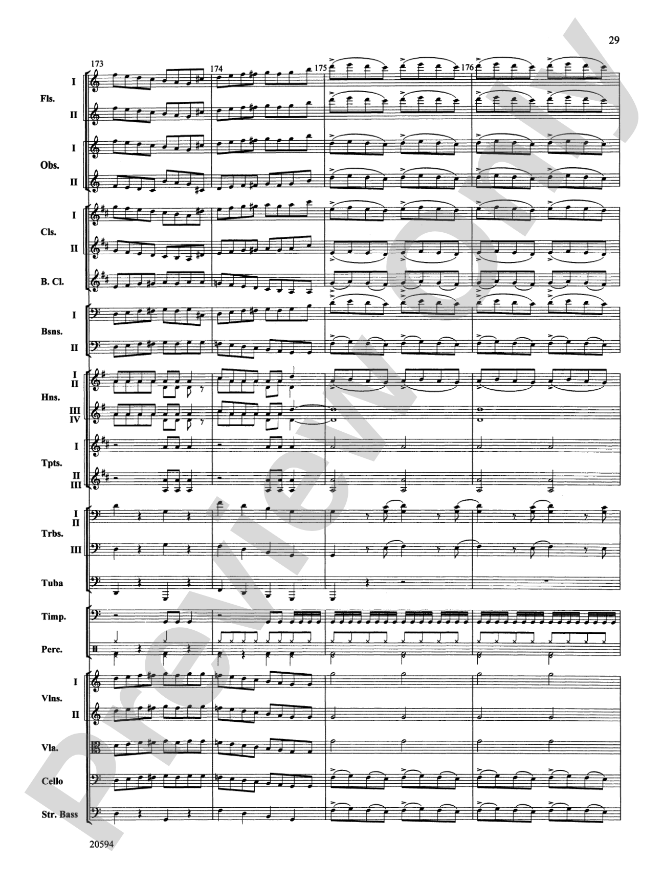 Symphony No. 9 (Fourth Movement): Full Orchestra Conductor Score & Parts