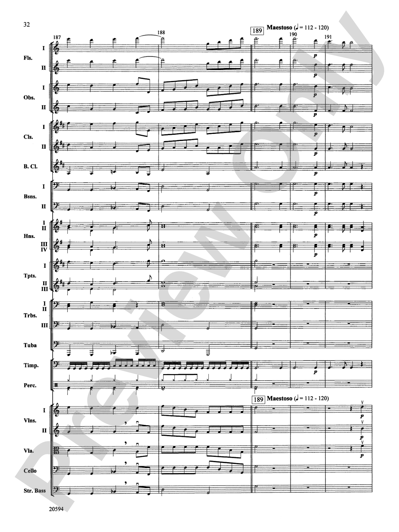 Symphony No. 9 (Fourth Movement): Full Orchestra Conductor Score & Parts