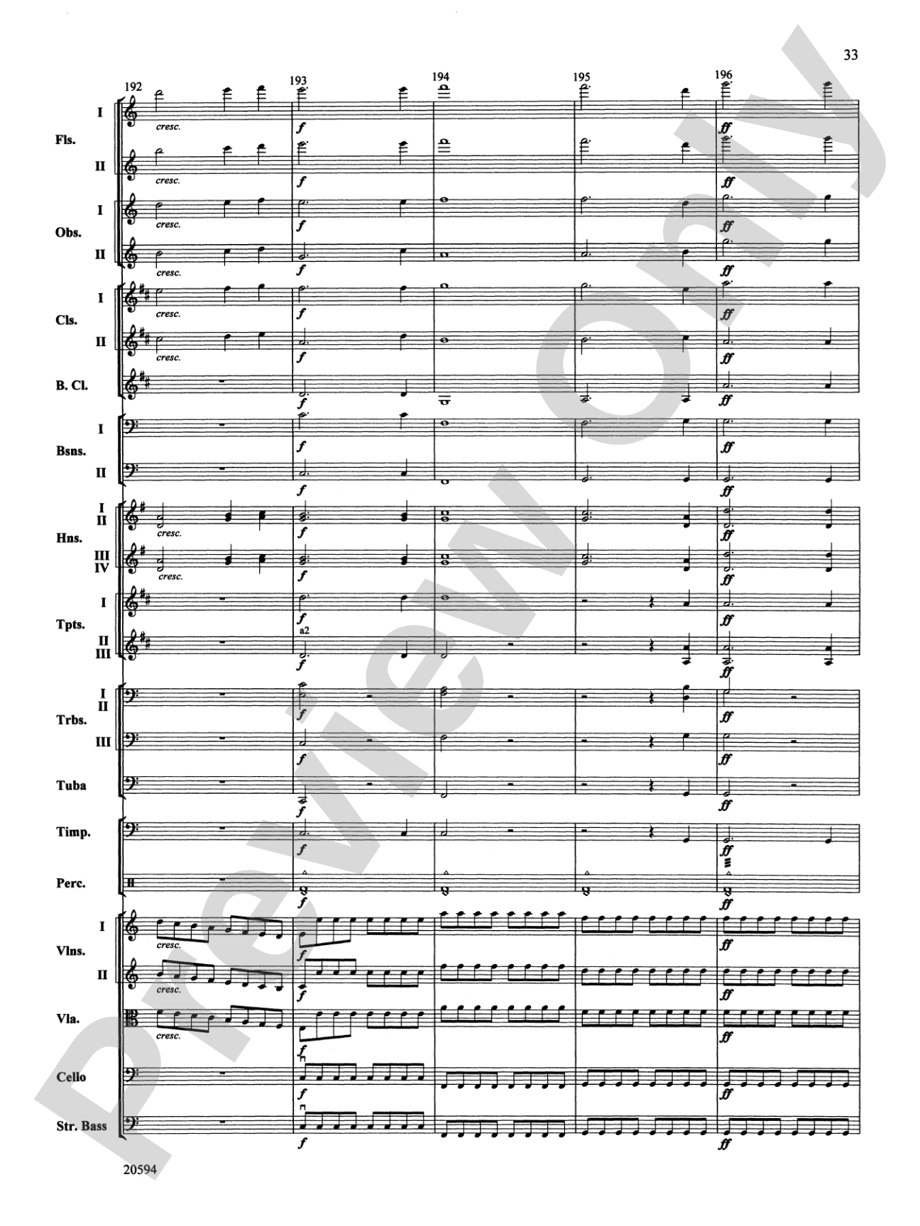 Symphony No. 9 (Fourth Movement): Full Orchestra Conductor Score & Parts
