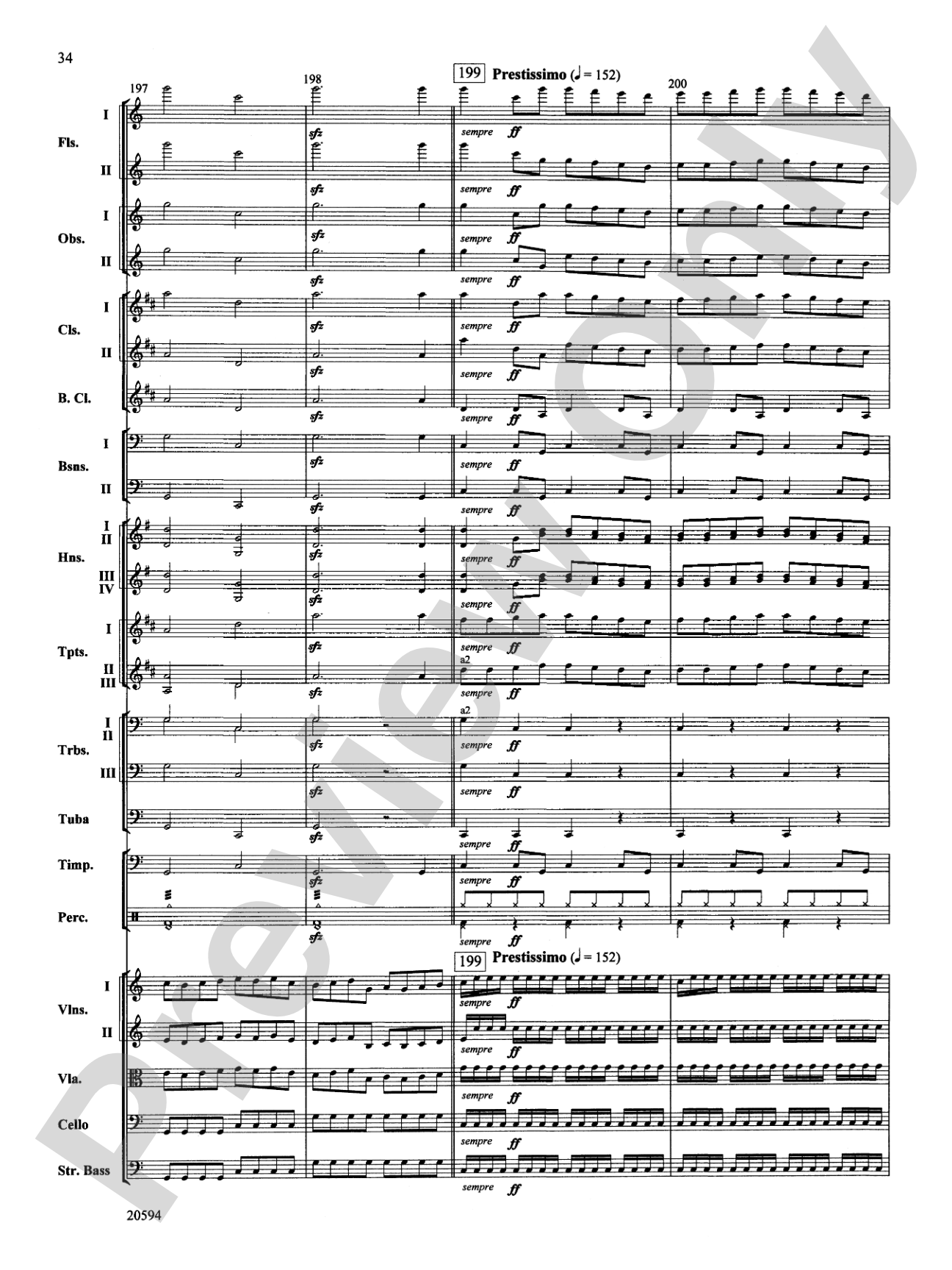 Symphony No. 9 (Fourth Movement): Full Orchestra Conductor Score & Parts