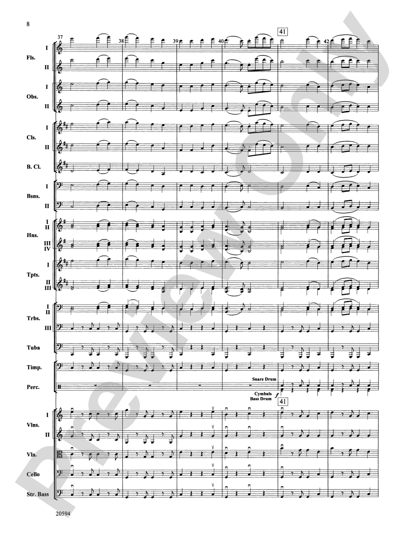 Symphony No. 9 (Fourth Movement): Full Orchestra Conductor Score & Parts