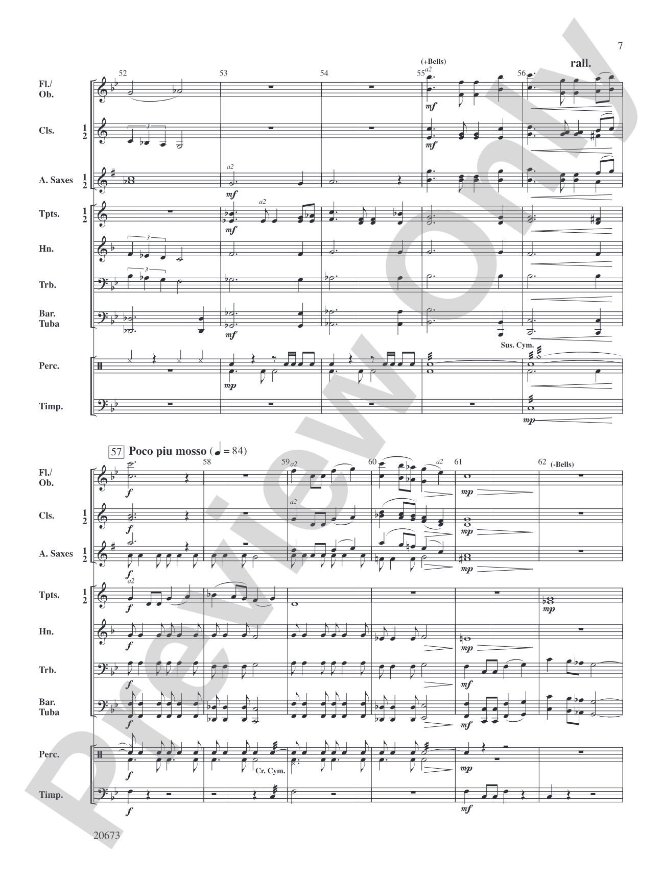 Eagle Ridge: Concert Band Conductor Score & Parts