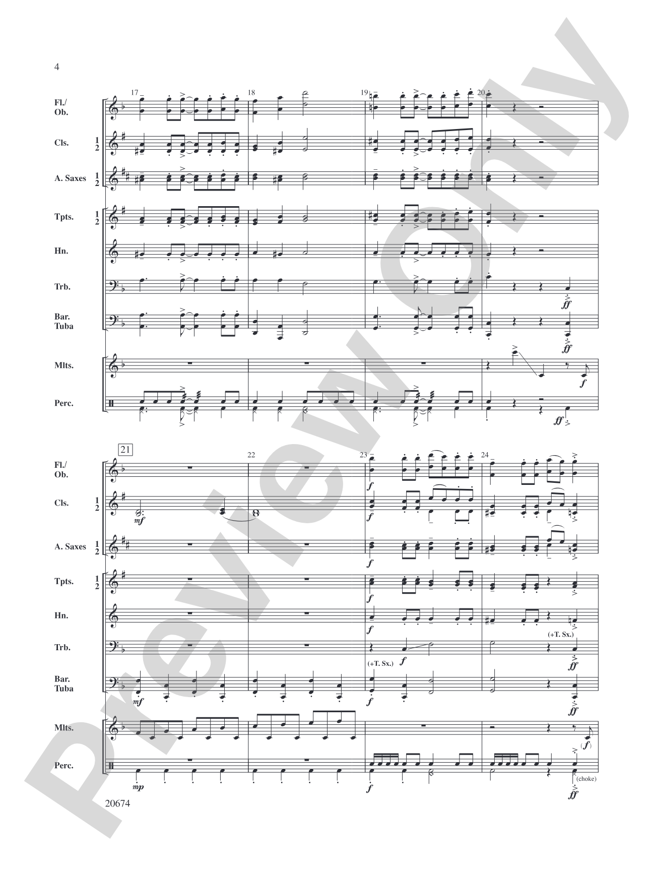 Mallet Maniacs: Concert Band Conductor Score & Parts