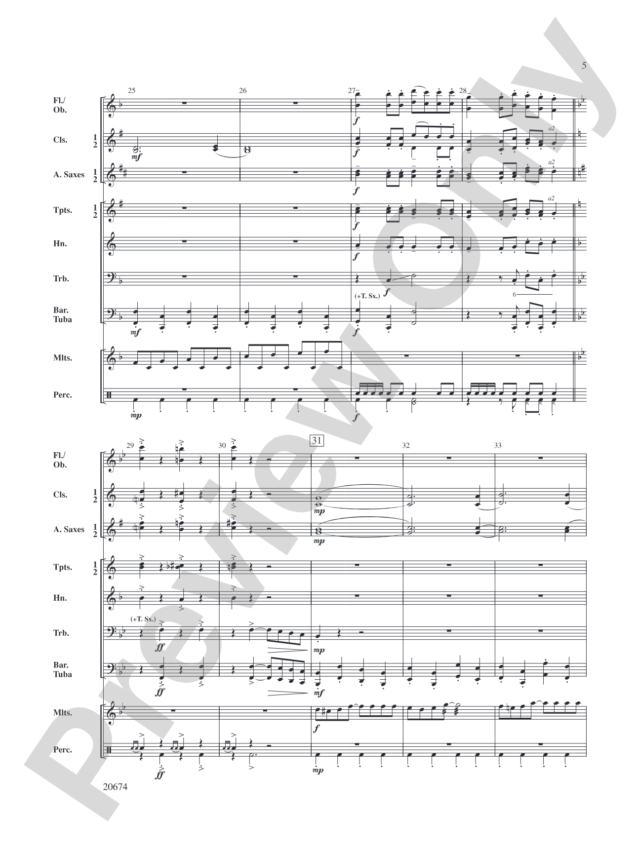 Mallet Maniacs: Concert Band Conductor Score & Parts