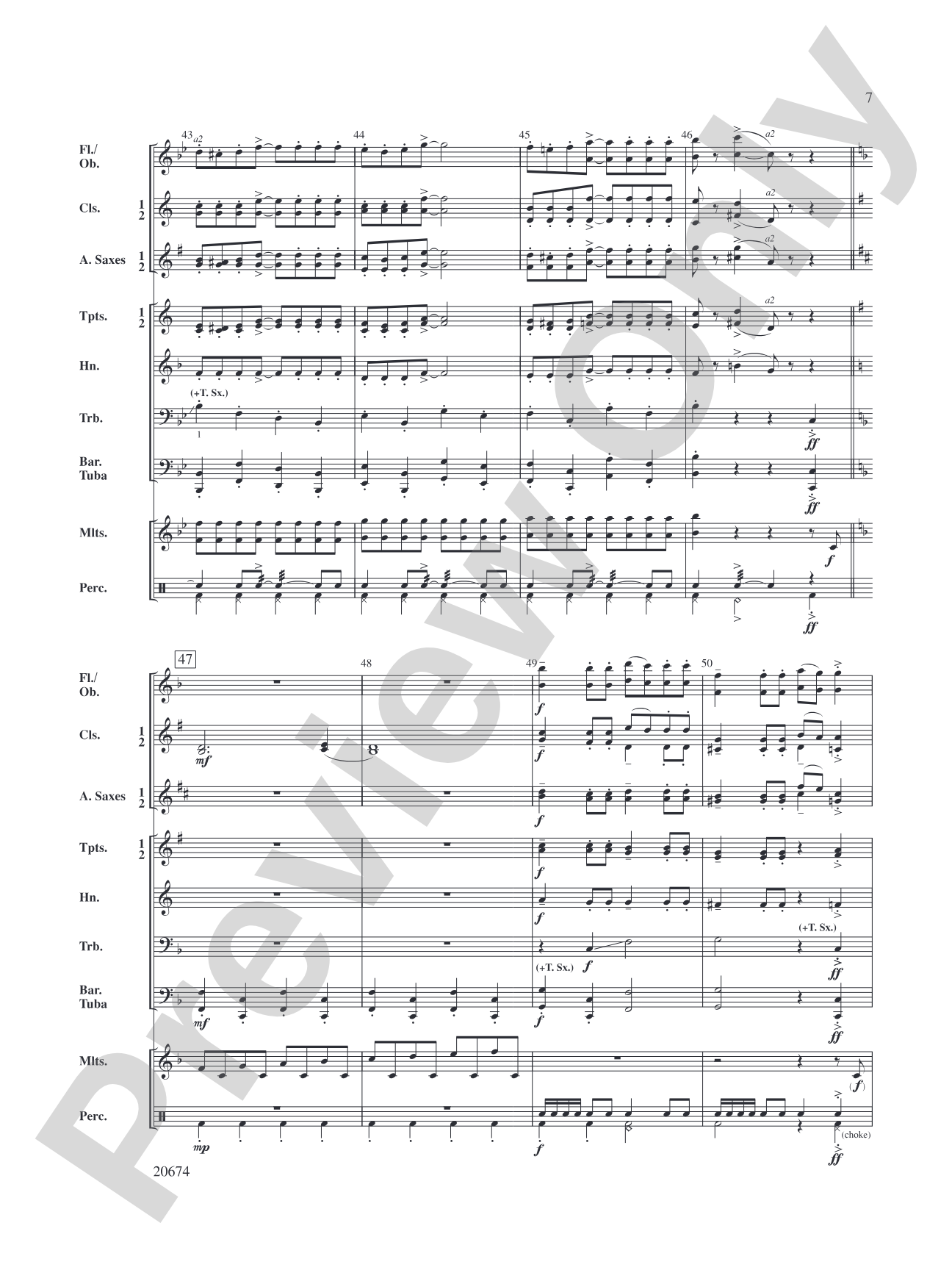Mallet Maniacs: Concert Band Conductor Score & Parts