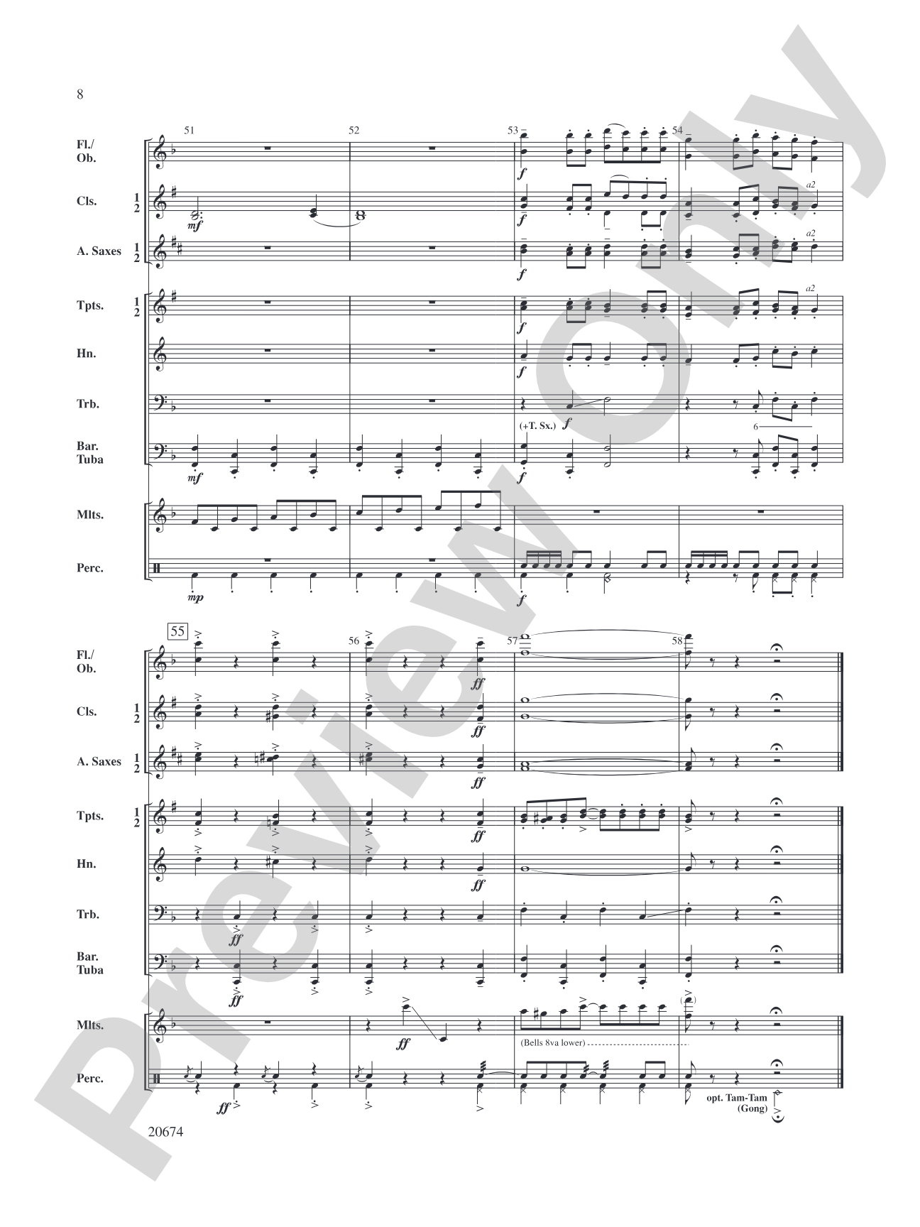 Mallet Maniacs: Concert Band Conductor Score & Parts