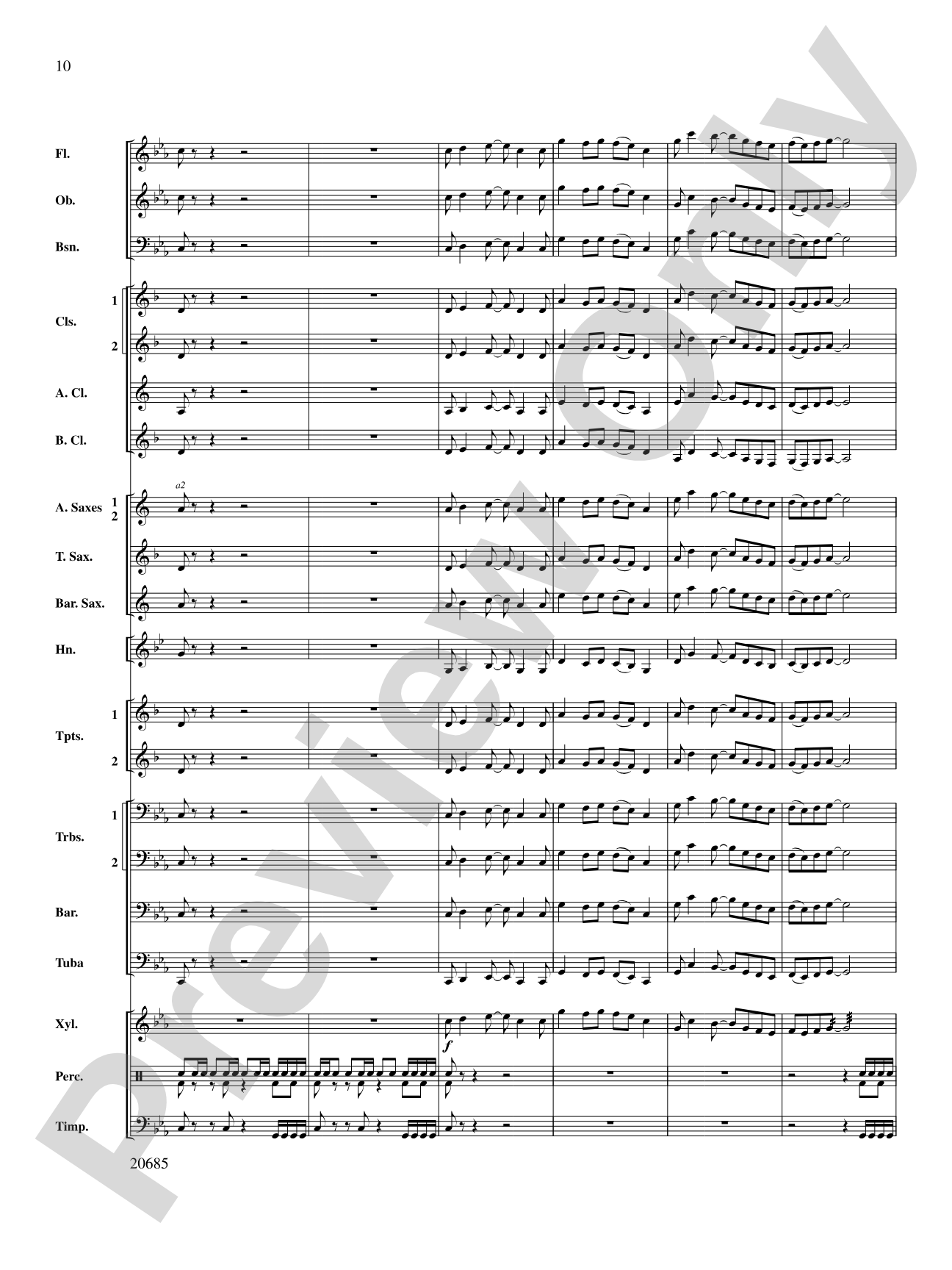 Granite Bay Overture: Concert Band Conductor Score & Parts