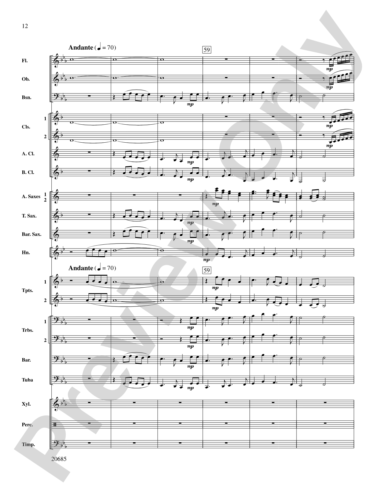 Granite Bay Overture: Concert Band Conductor Score & Parts