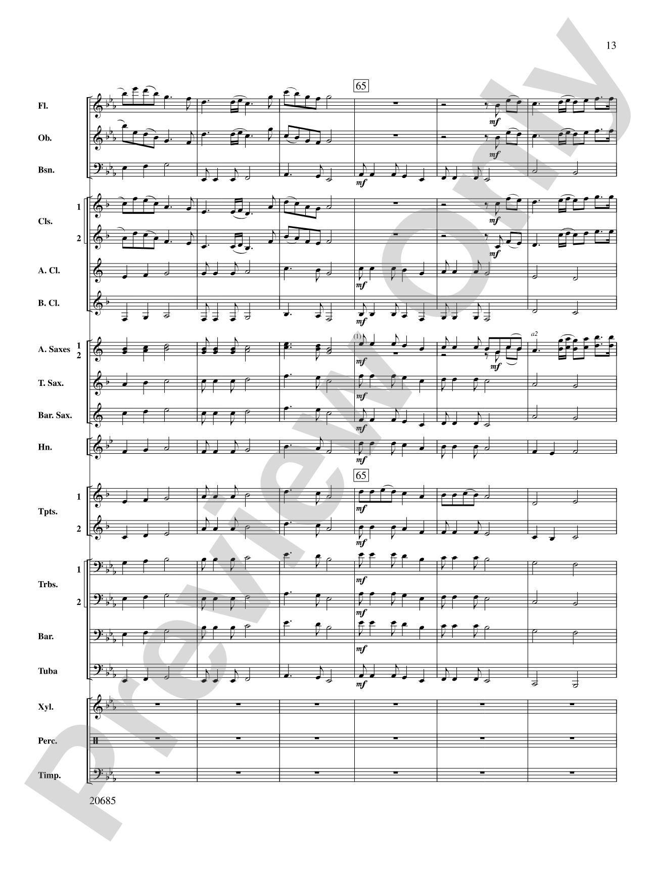 Granite Bay Overture: Concert Band Conductor Score & Parts