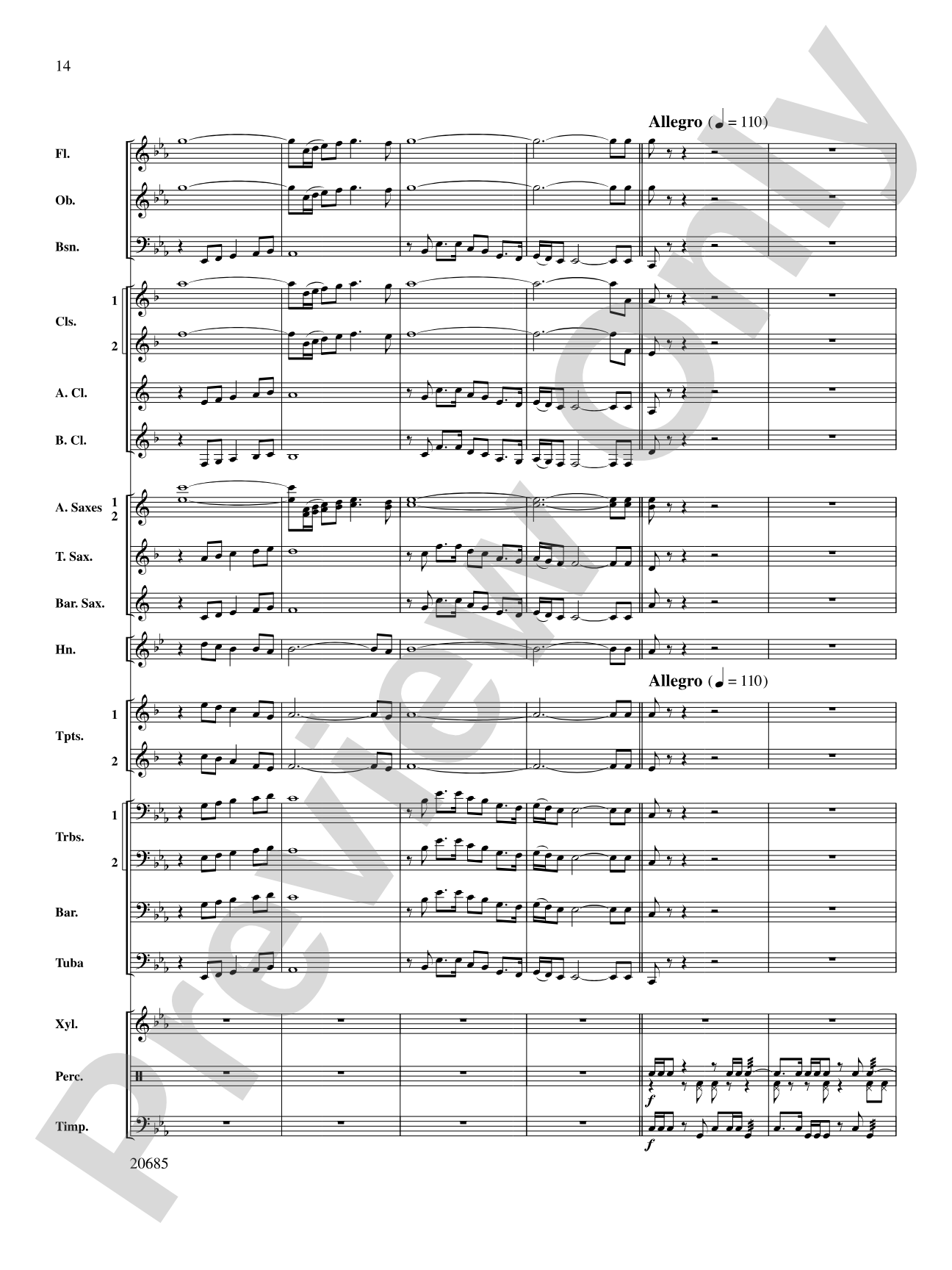 Granite Bay Overture: Concert Band Conductor Score & Parts