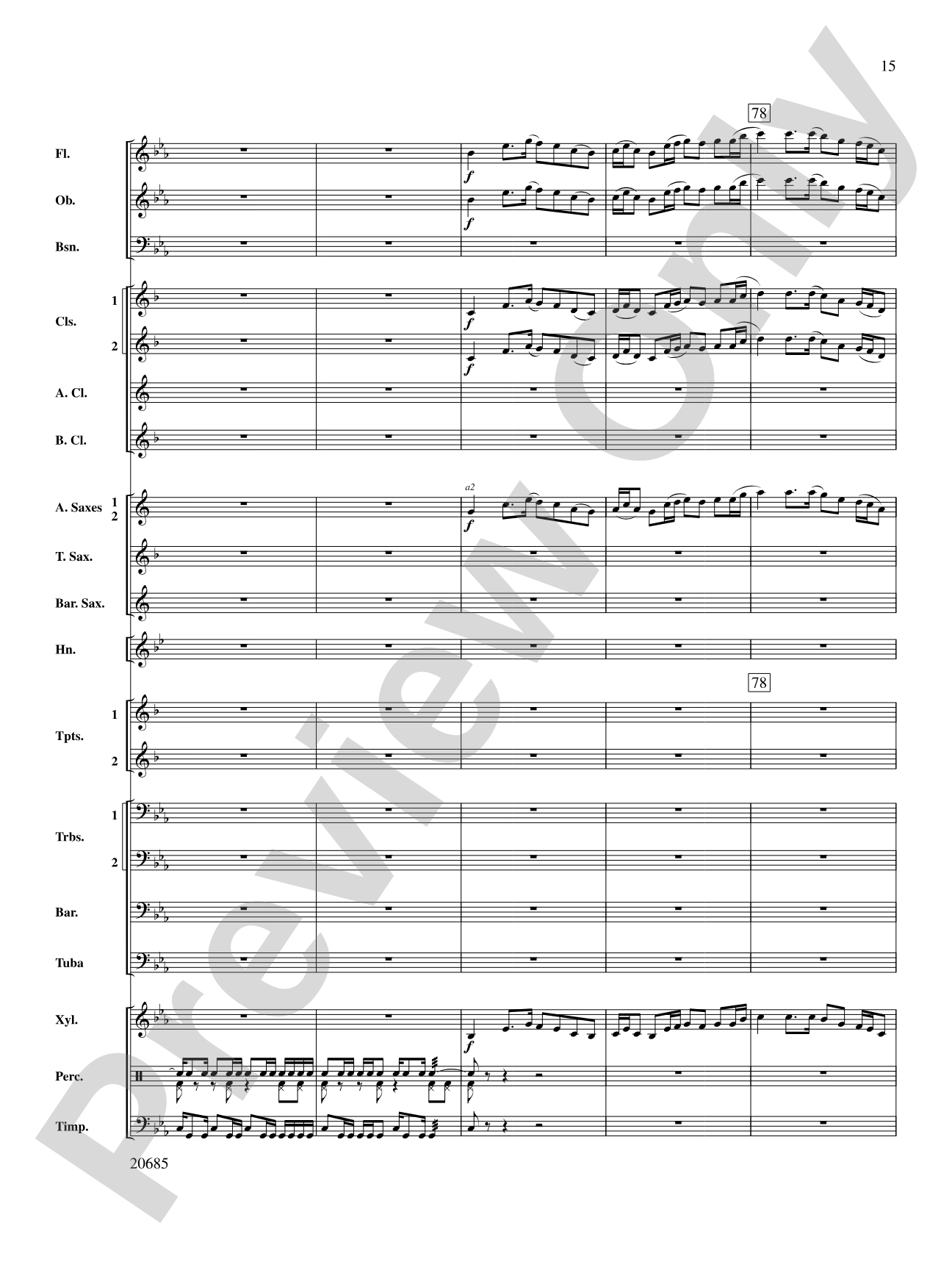 Granite Bay Overture: Concert Band Conductor Score & Parts