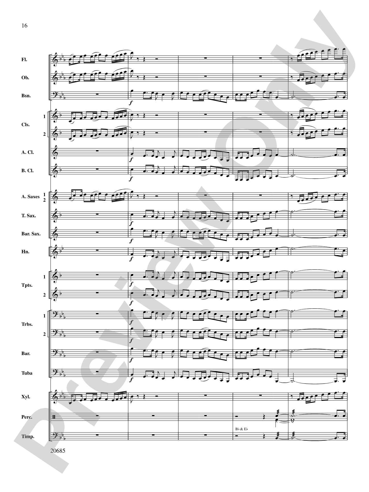 Granite Bay Overture: Concert Band Conductor Score & Parts