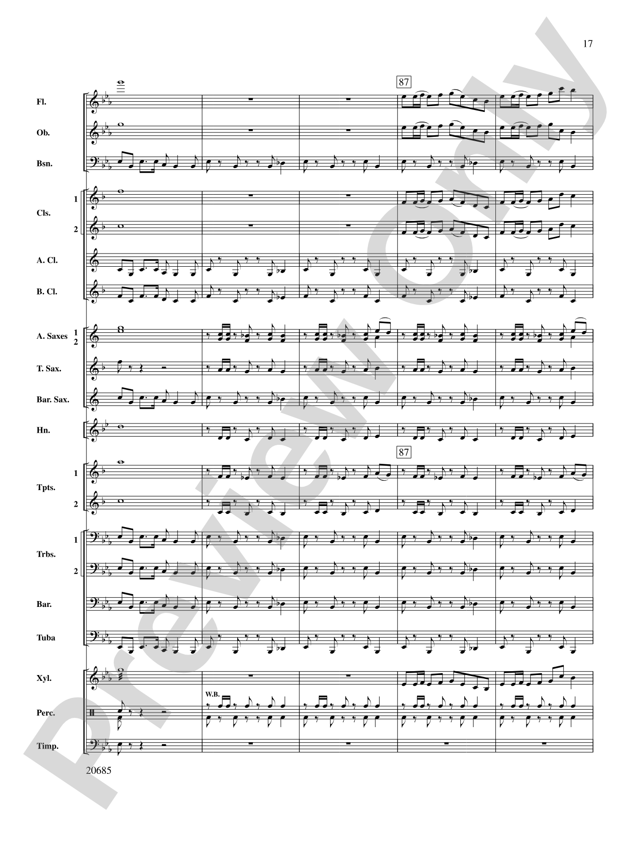 Granite Bay Overture: Concert Band Conductor Score & Parts