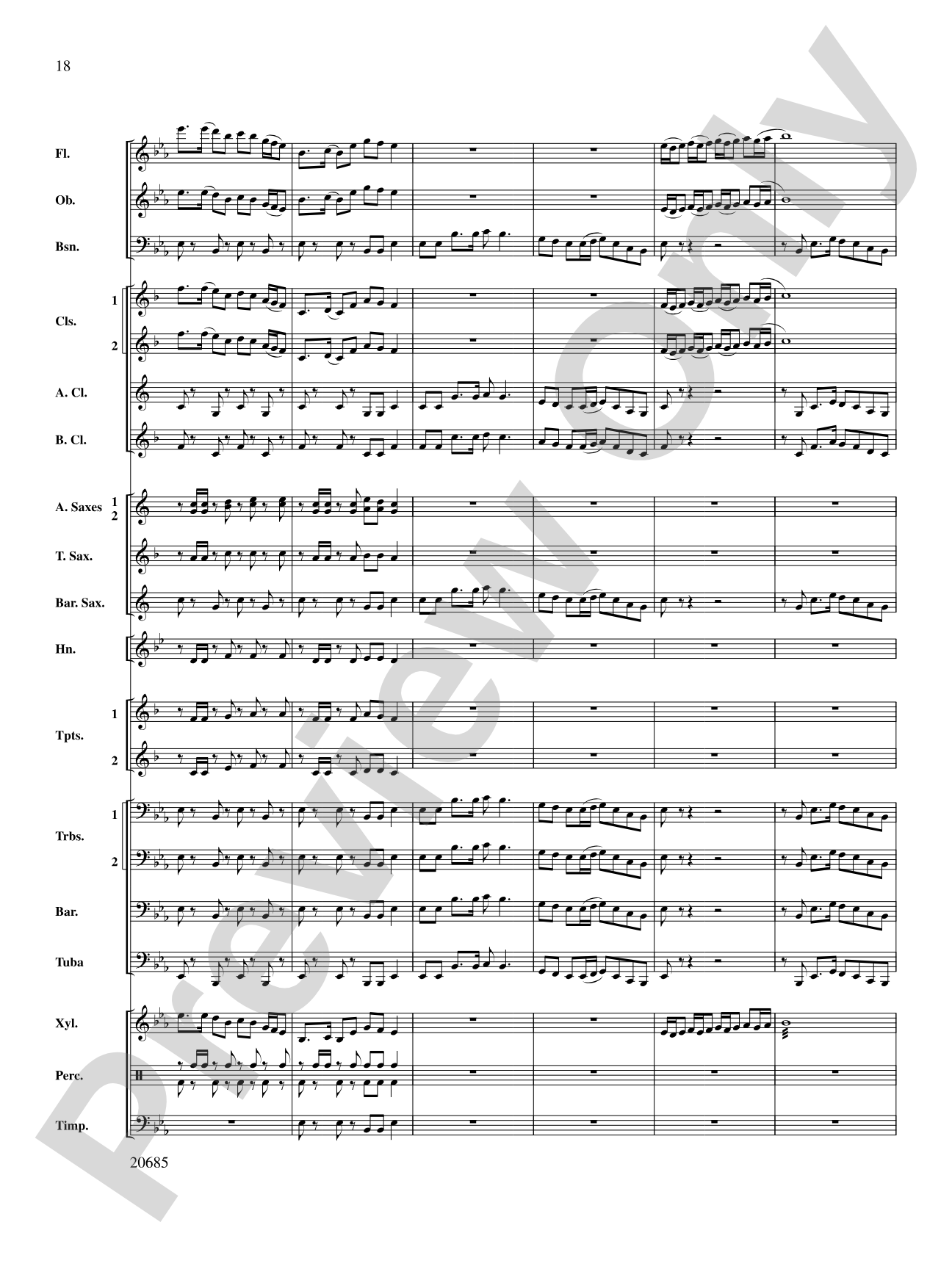 Granite Bay Overture: Concert Band Conductor Score & Parts