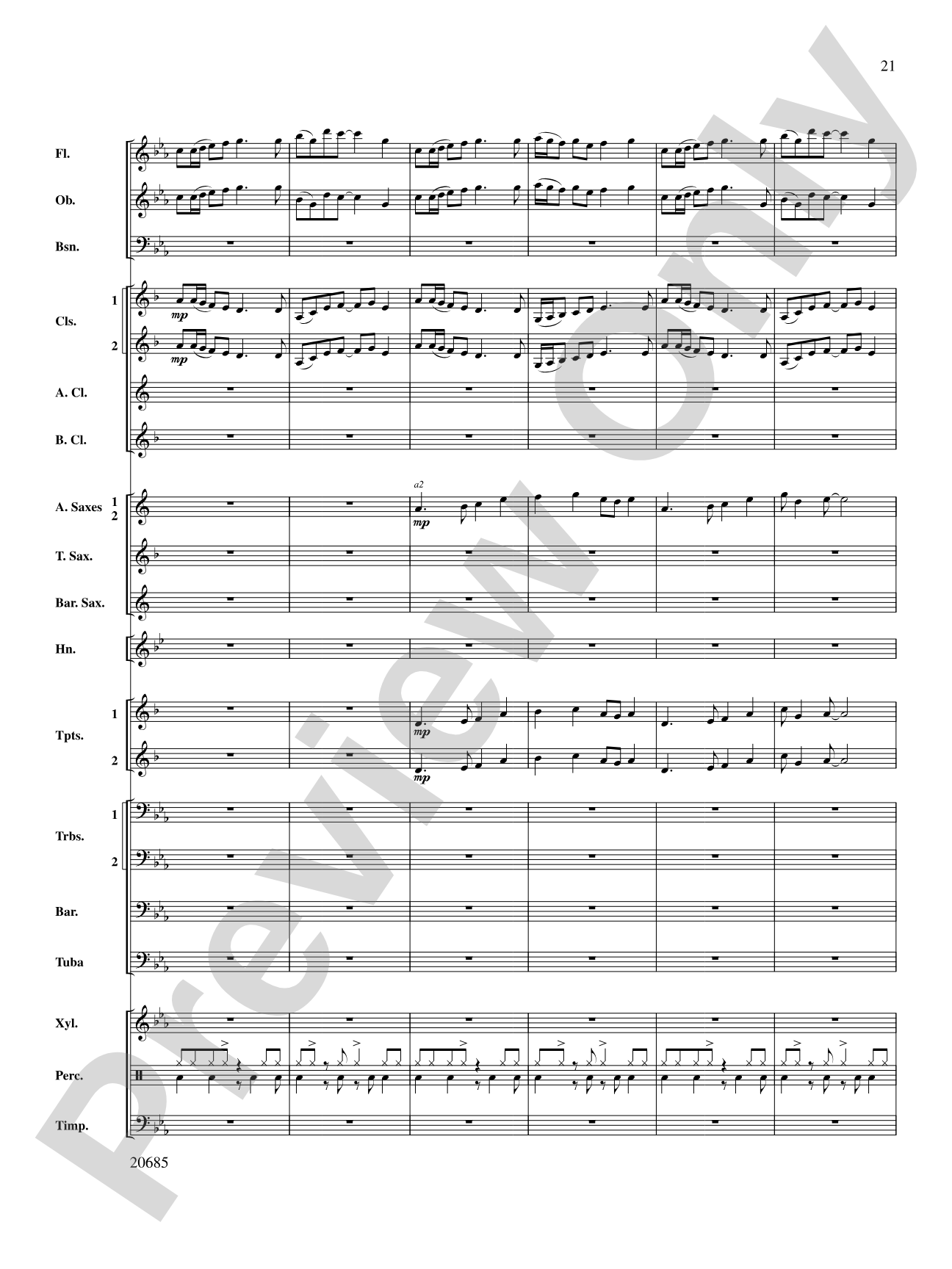 Granite Bay Overture: Concert Band Conductor Score & Parts