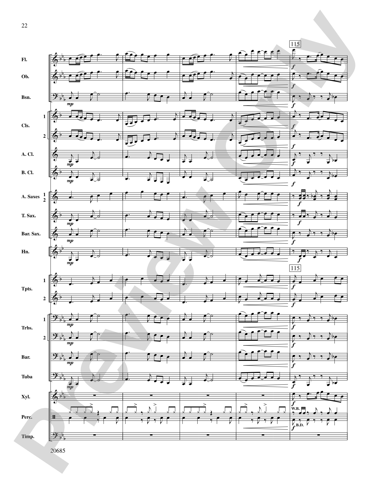 Granite Bay Overture: Concert Band Conductor Score & Parts