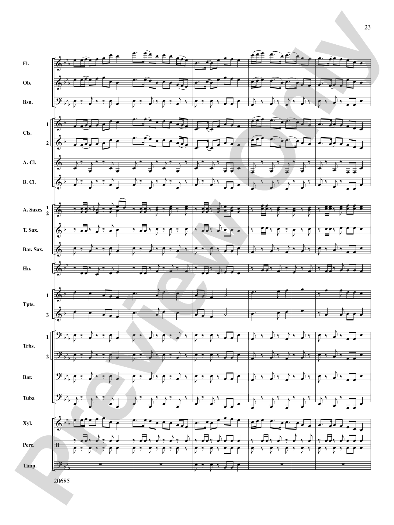 Granite Bay Overture: Concert Band Conductor Score & Parts