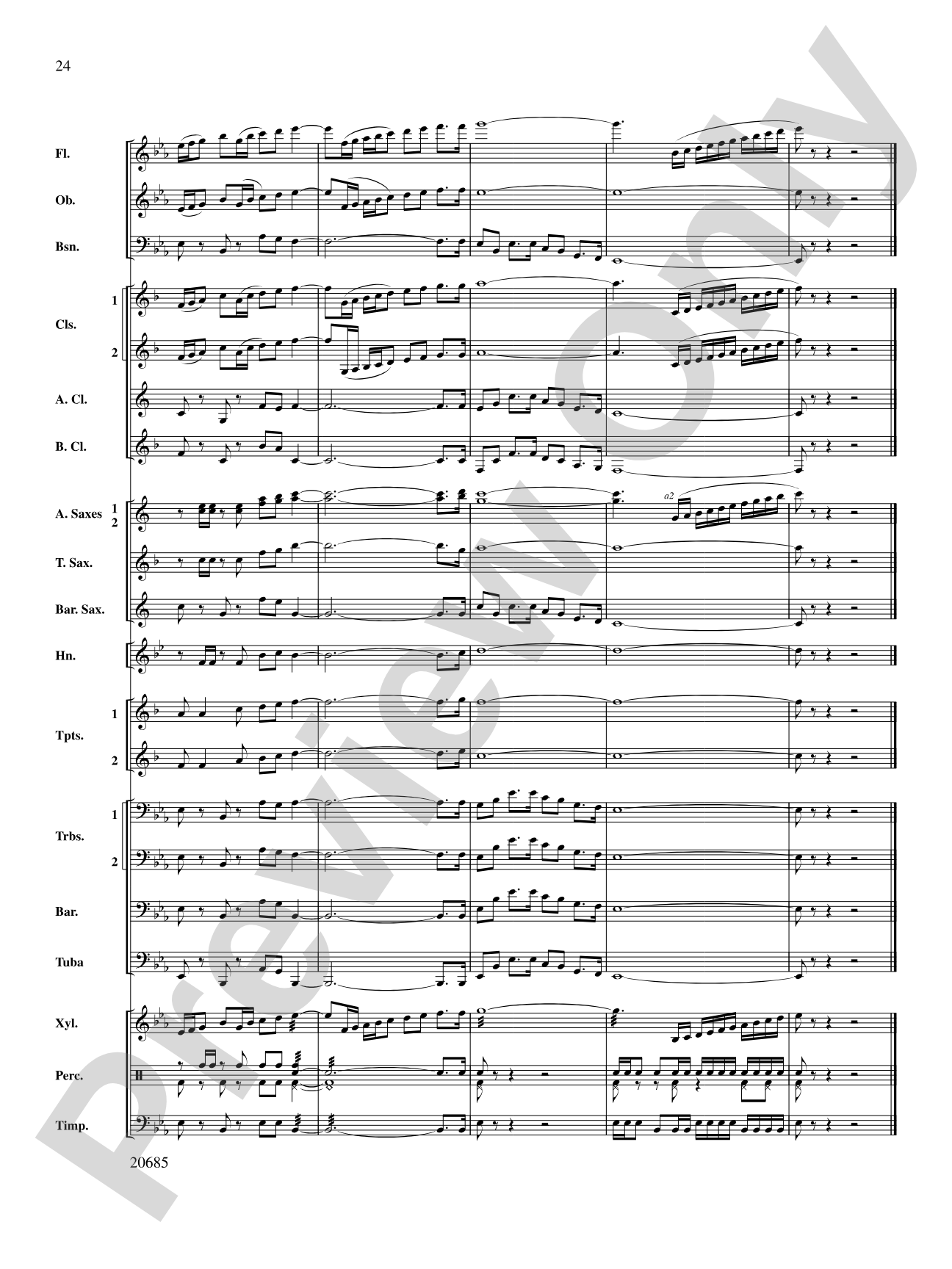Granite Bay Overture: Concert Band Conductor Score & Parts