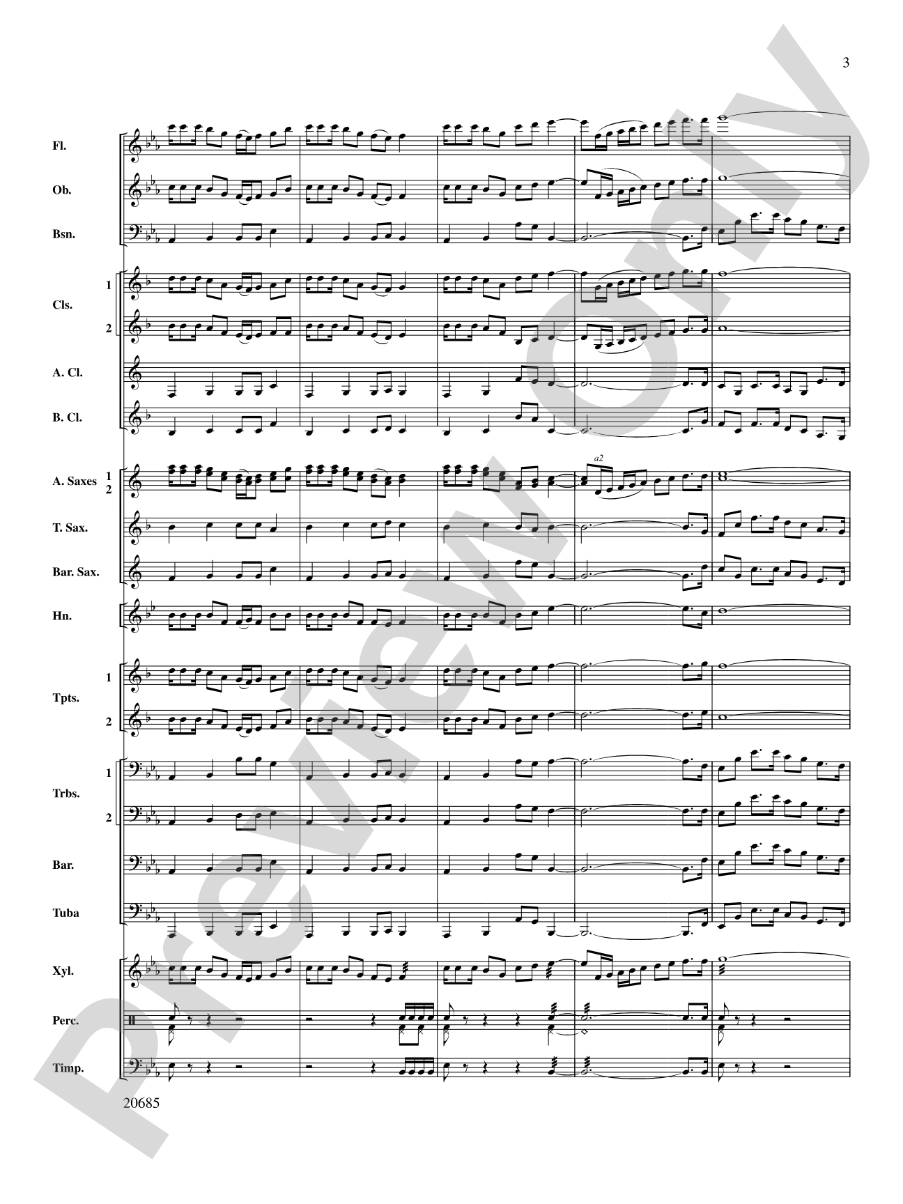 Granite Bay Overture: Concert Band Conductor Score & Parts