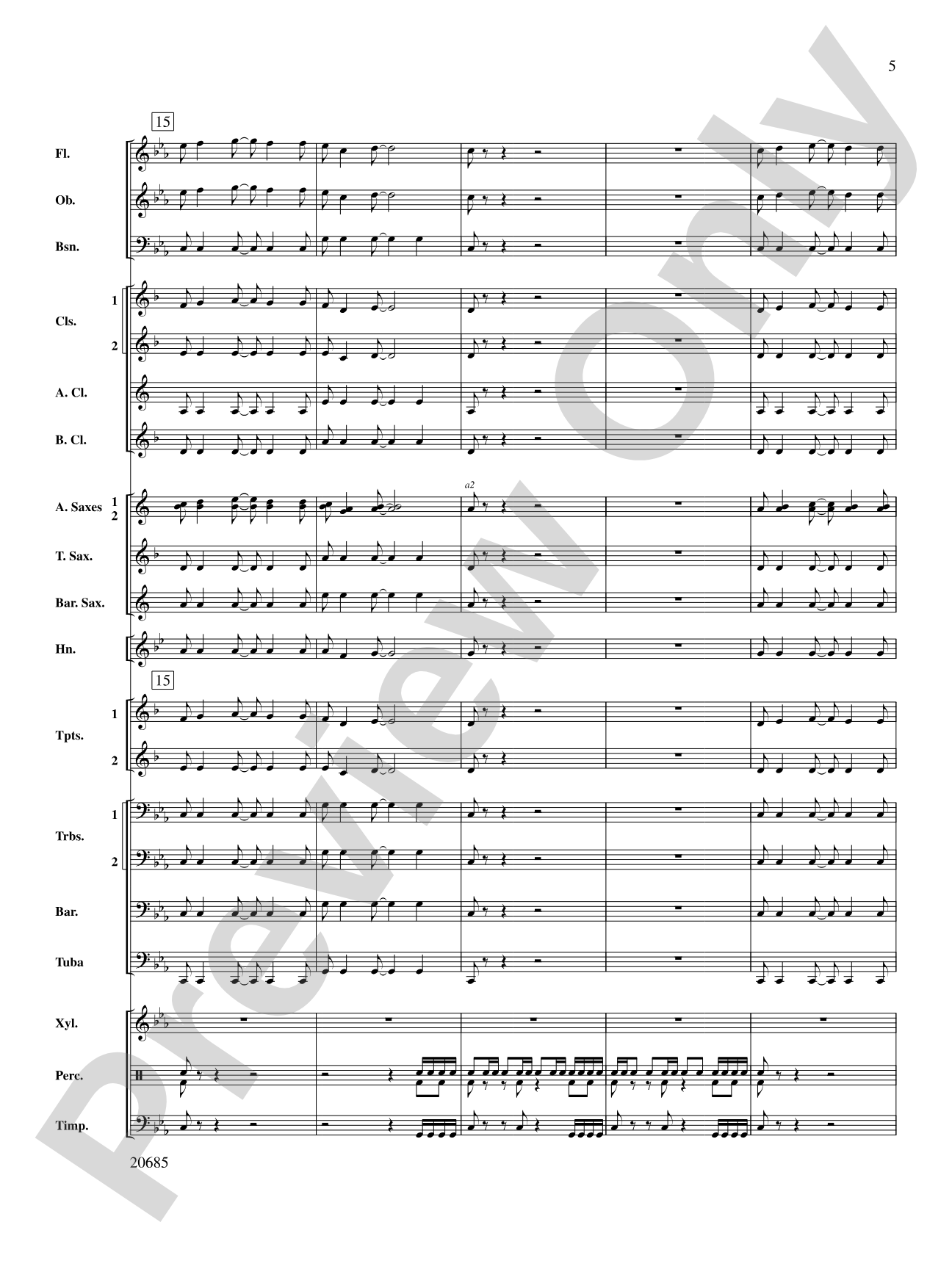 Granite Bay Overture: Concert Band Conductor Score & Parts