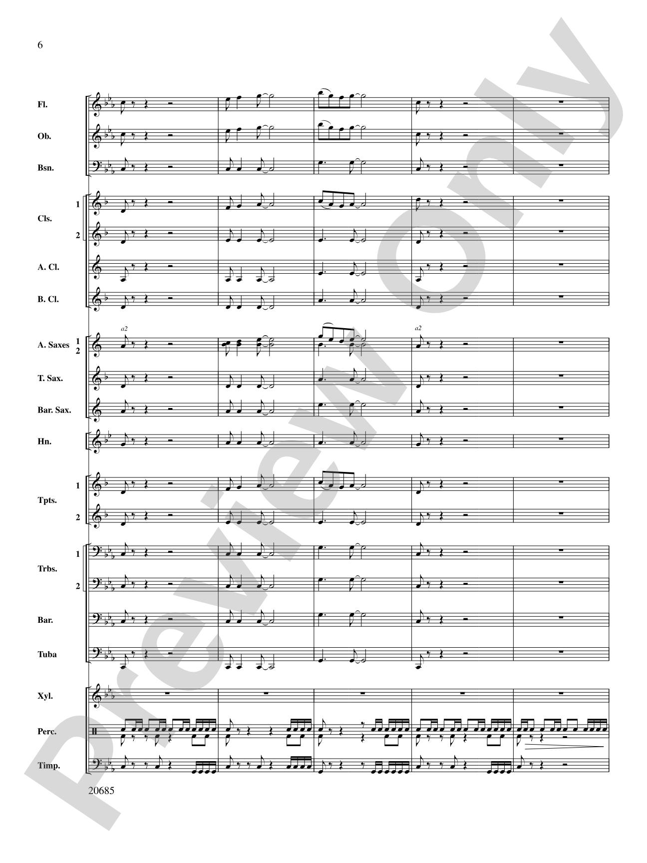 Granite Bay Overture: Concert Band Conductor Score & Parts