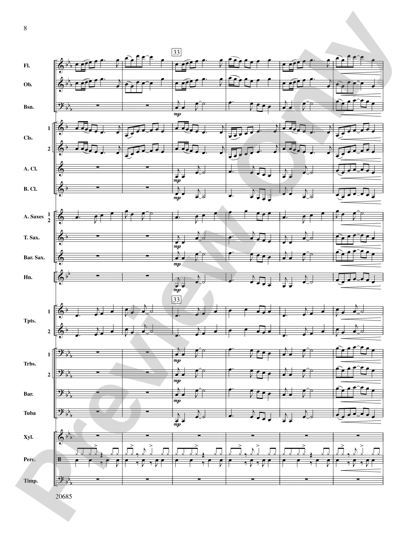 Granite Bay Overture: Concert Band Conductor Score & Parts