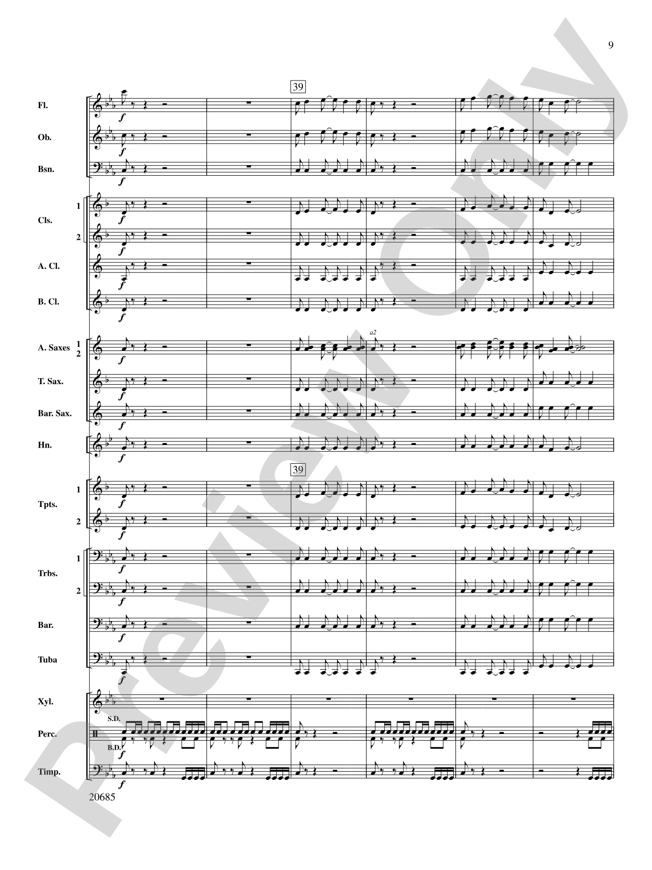 Granite Bay Overture: Concert Band Conductor Score & Parts