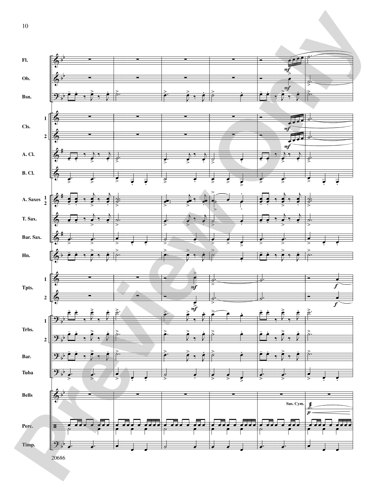 Timberline Overture: Concert Band Conductor Score & Parts