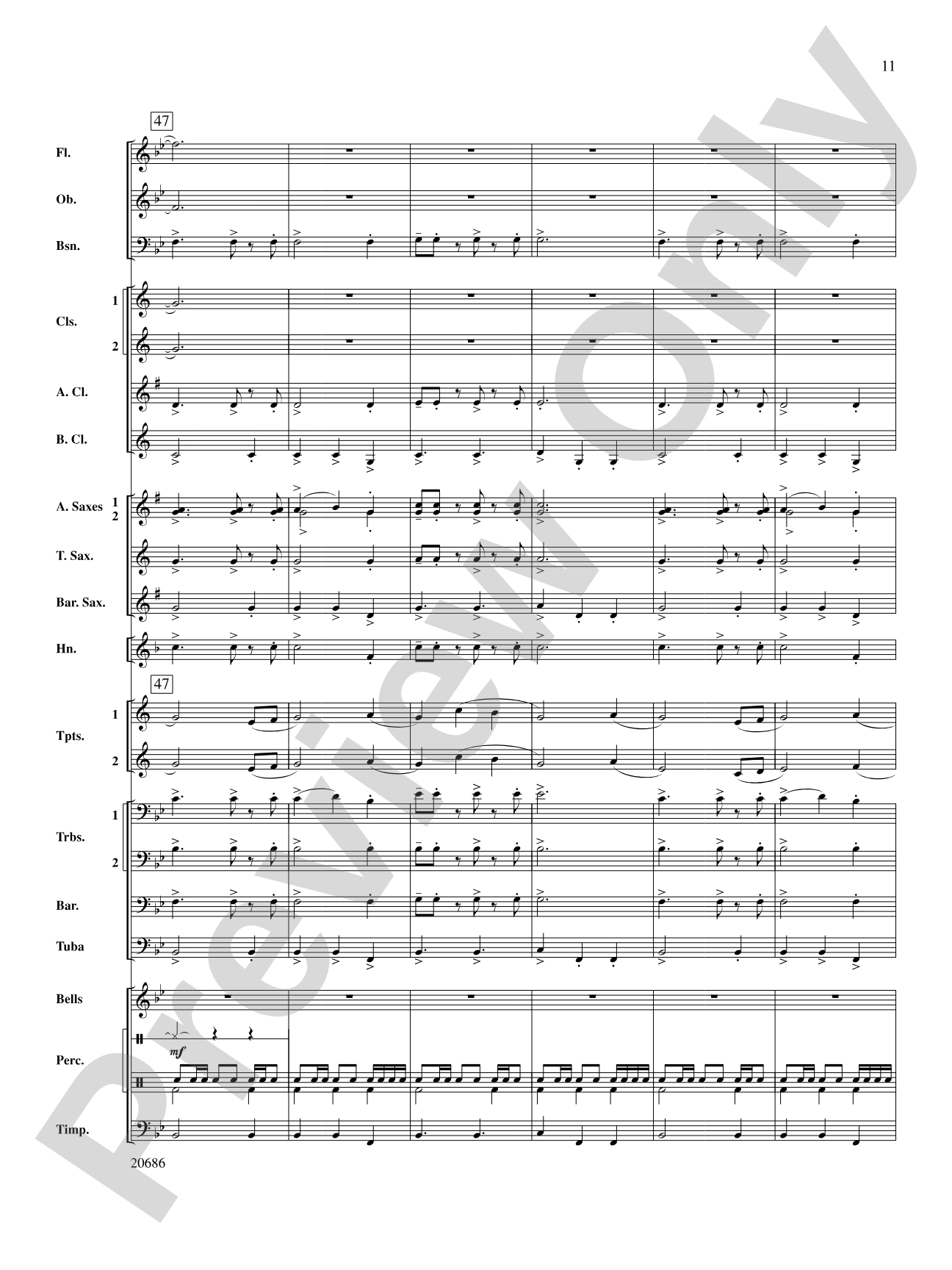 Timberline Overture: Concert Band Conductor Score & Parts